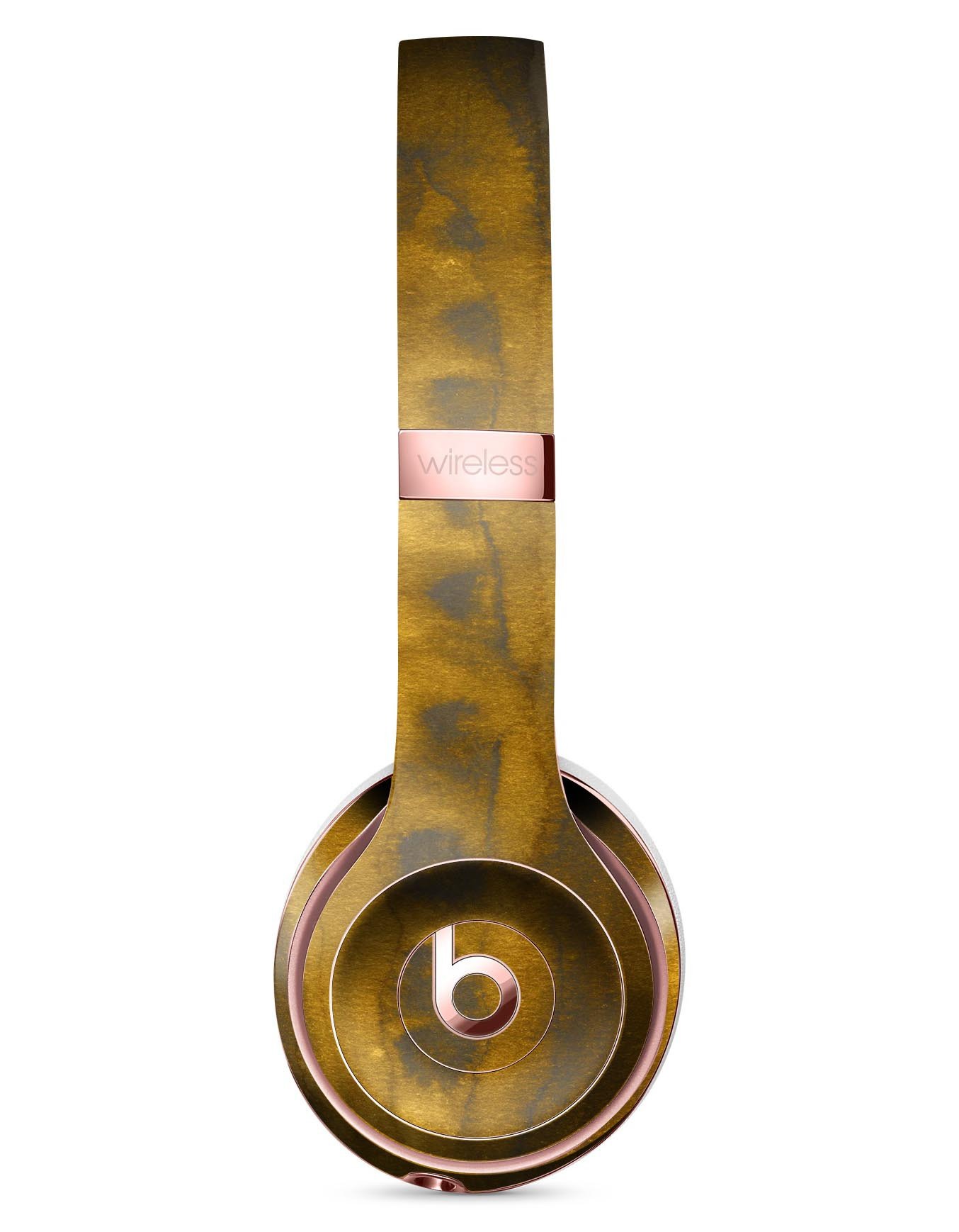 Gold Standard WaterColor Brushed V4 Skin Kit for Beats by Dre Solo 3 Wireless Headphones, showcasing vibrant watercolor design and premium vinyl material.