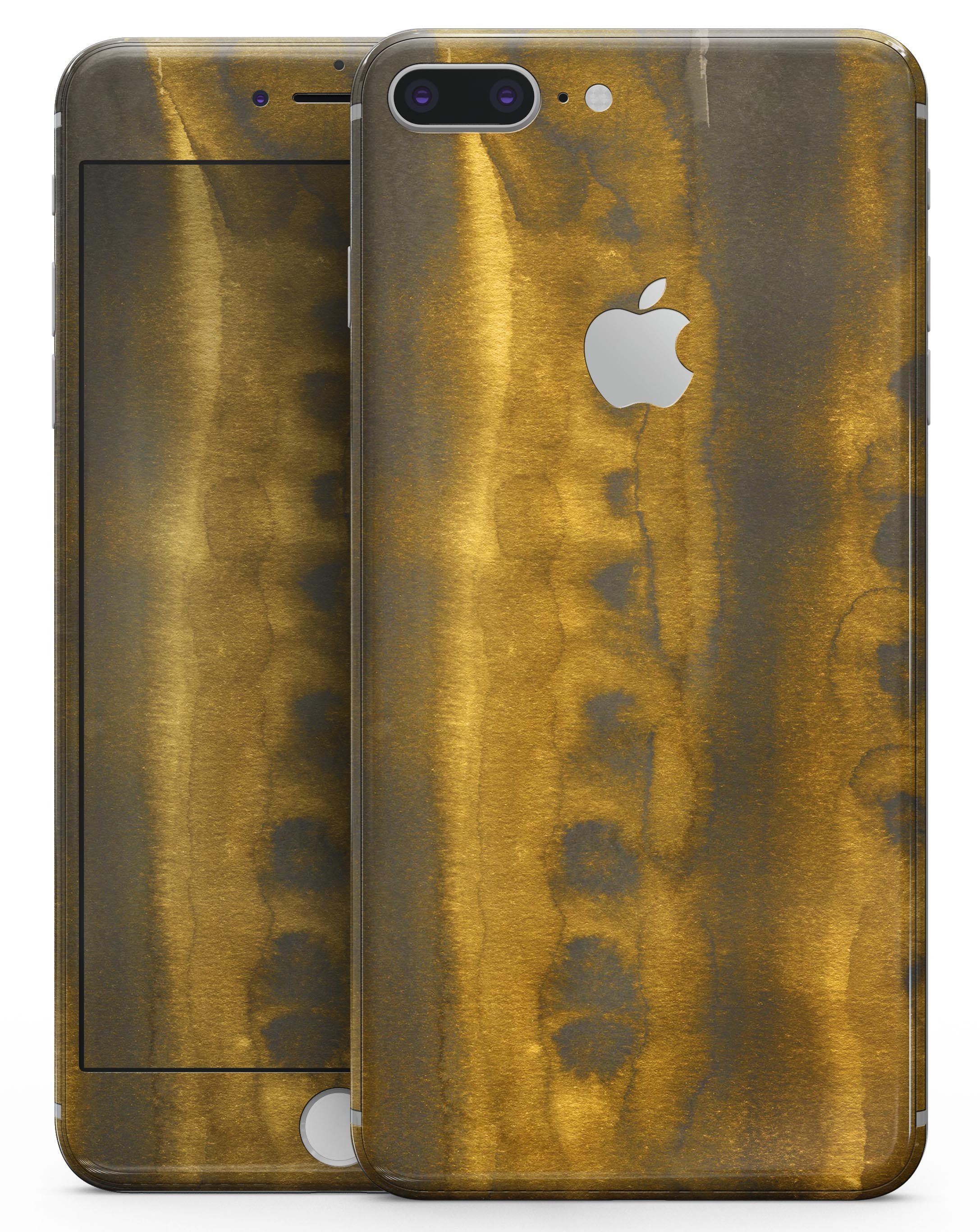 Gold Standard WaterColor Brushed V4 skin for iPhone 8 and 8 Plus, showcasing vibrant colors and a sleek design.