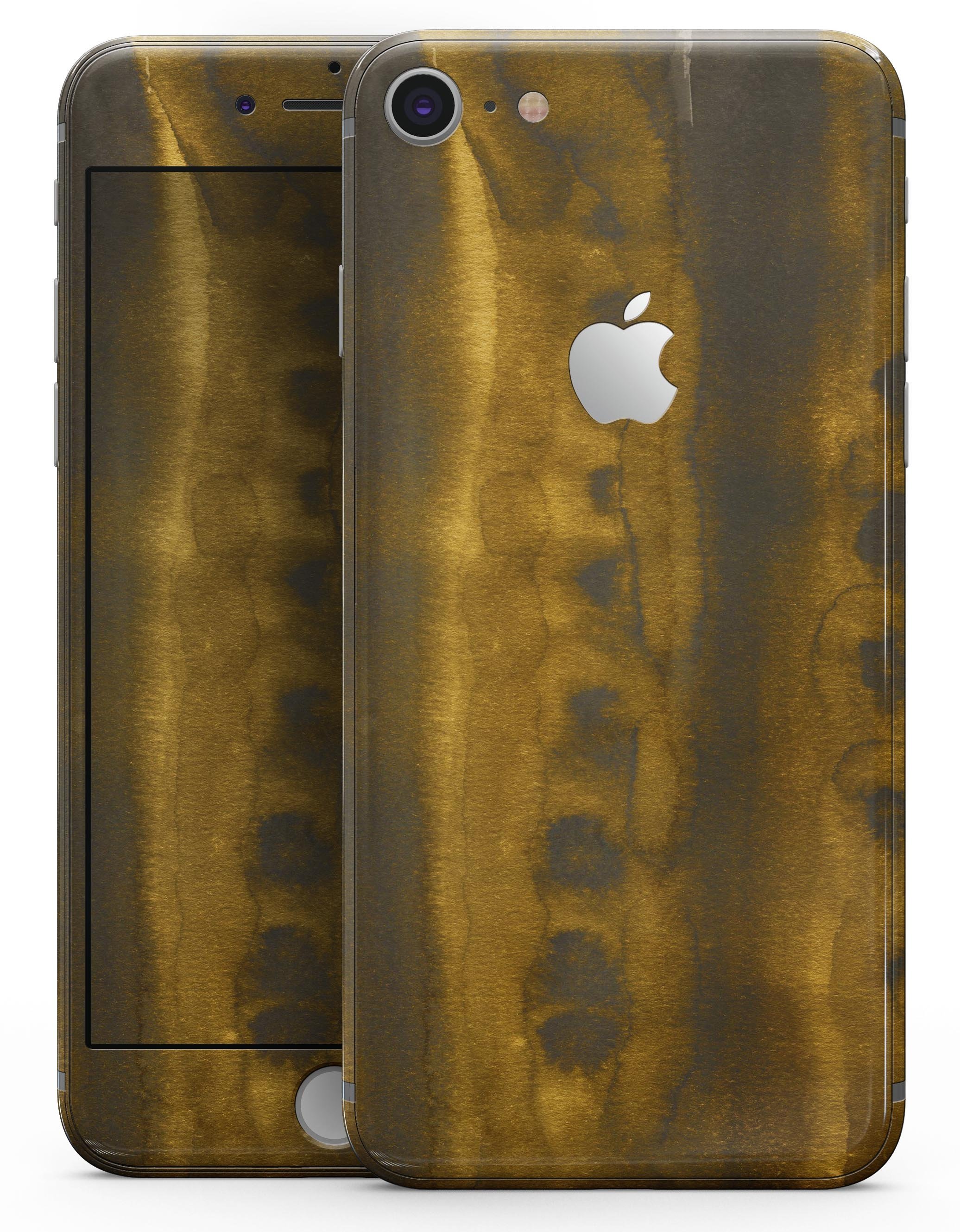 Gold Standard WaterColor Brushed V4 skin for iPhone 8 and 8 Plus, showcasing vibrant colors and a sleek design.