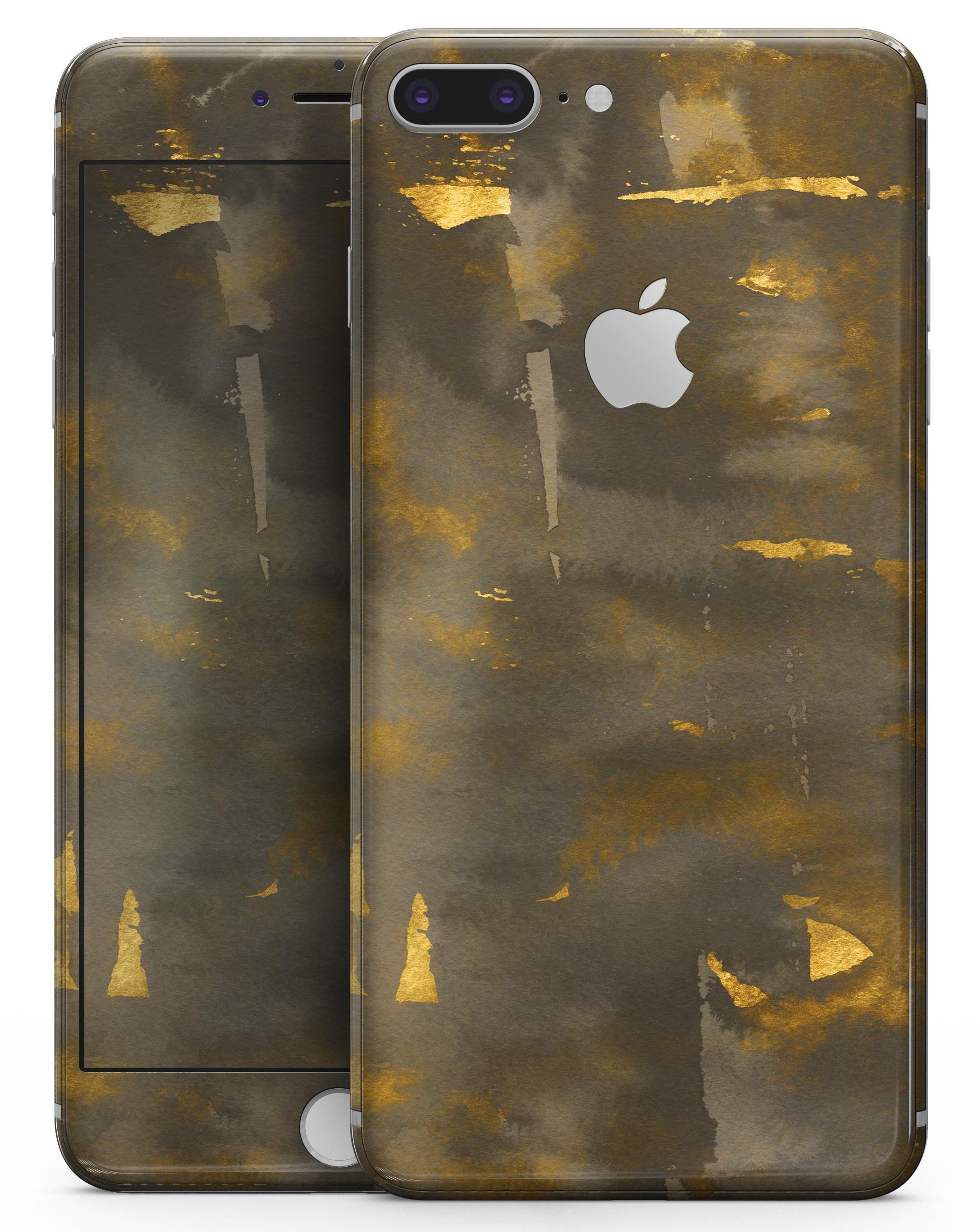 Gold Standard WaterColor Flake V1 skin for iPhone 8 and 8 Plus, showcasing vibrant watercolor design on premium vinyl material.