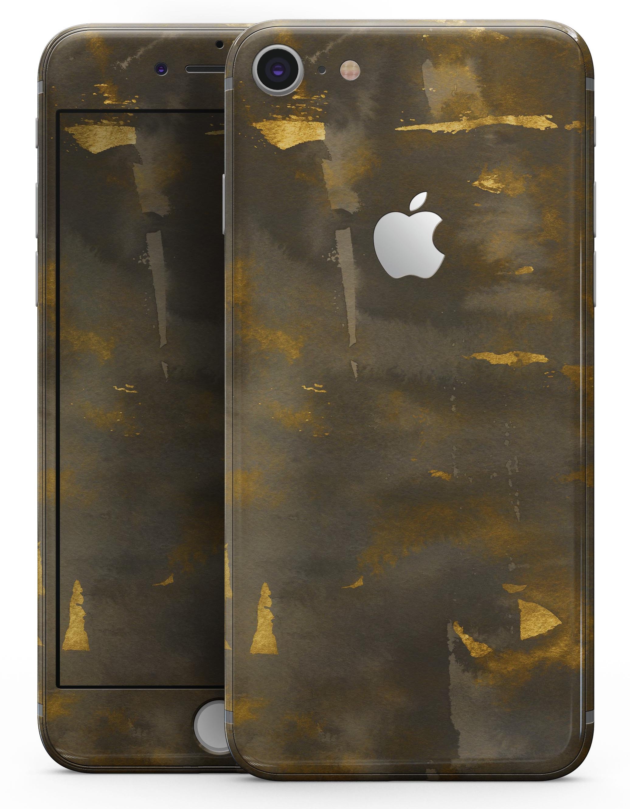 Gold Standard WaterColor Flake V1 skin for iPhone 8 and 8 Plus, showcasing vibrant watercolor design on premium vinyl material.