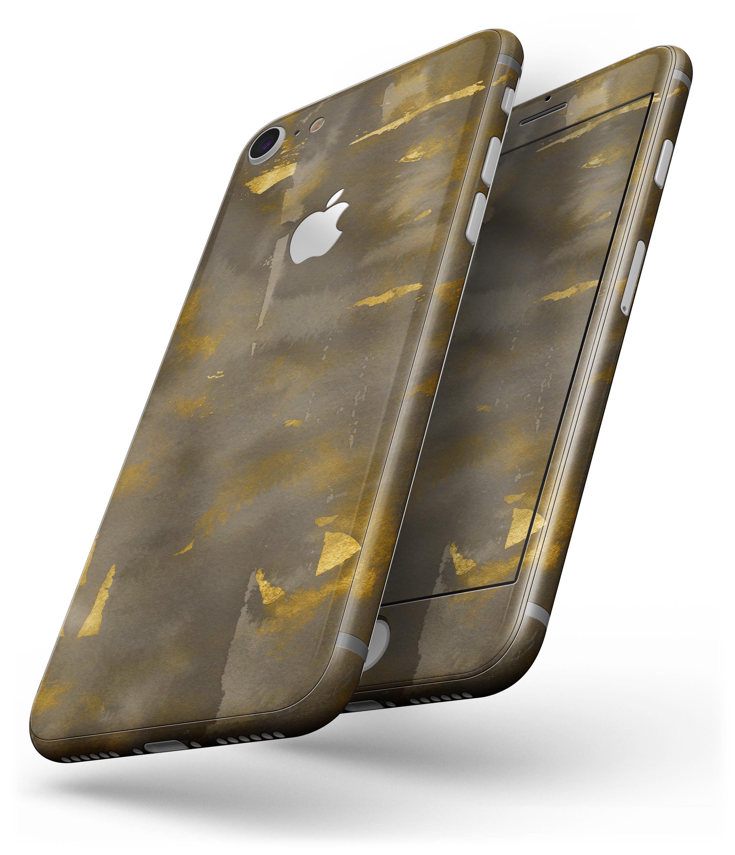 Gold Standard WaterColor Flake V1 skin for iPhone 8 and 8 Plus, showcasing vibrant watercolor design on premium vinyl material.