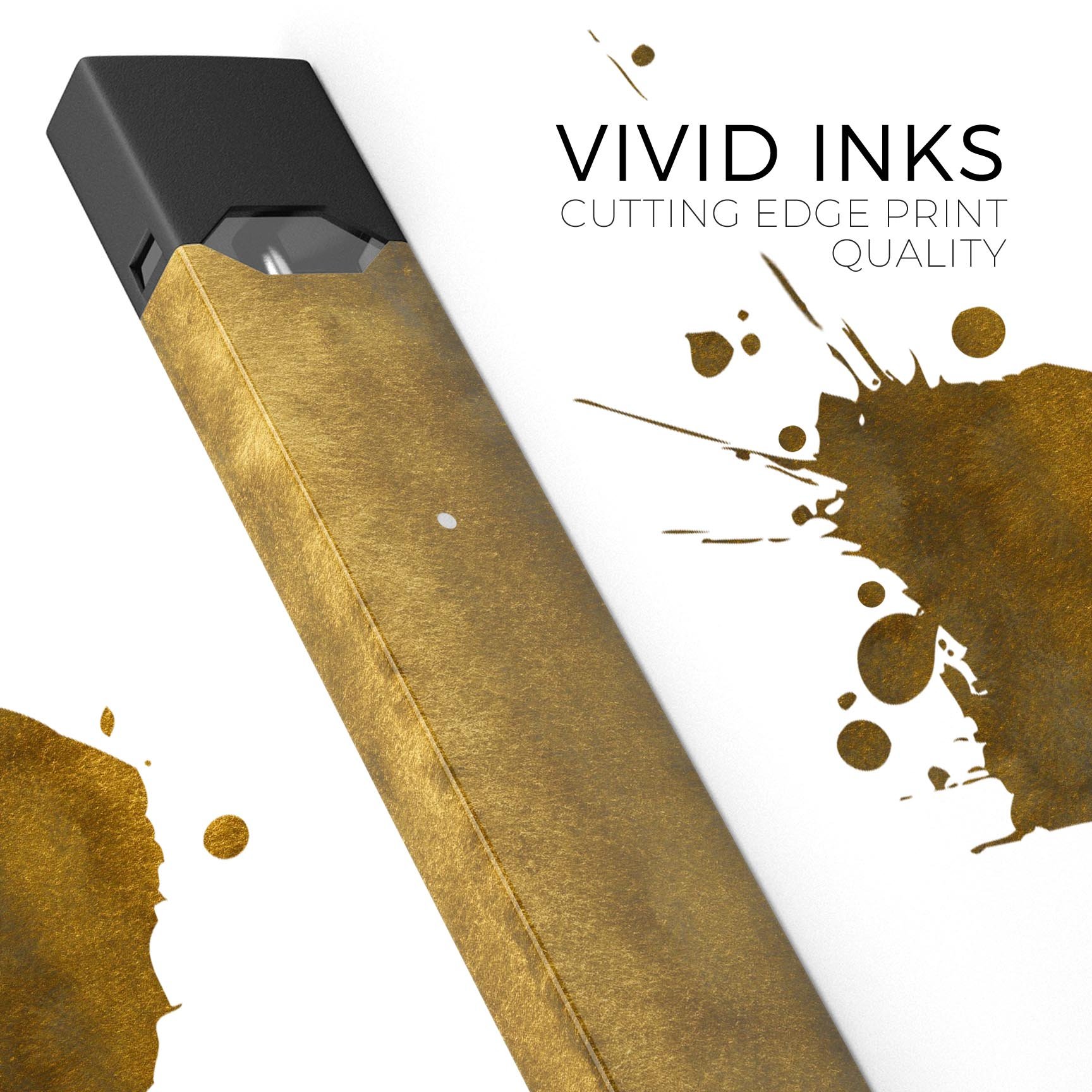 Gold Standard WaterColor V2 skin-wrap for JUUL device, featuring vibrant colors and a sleek design.