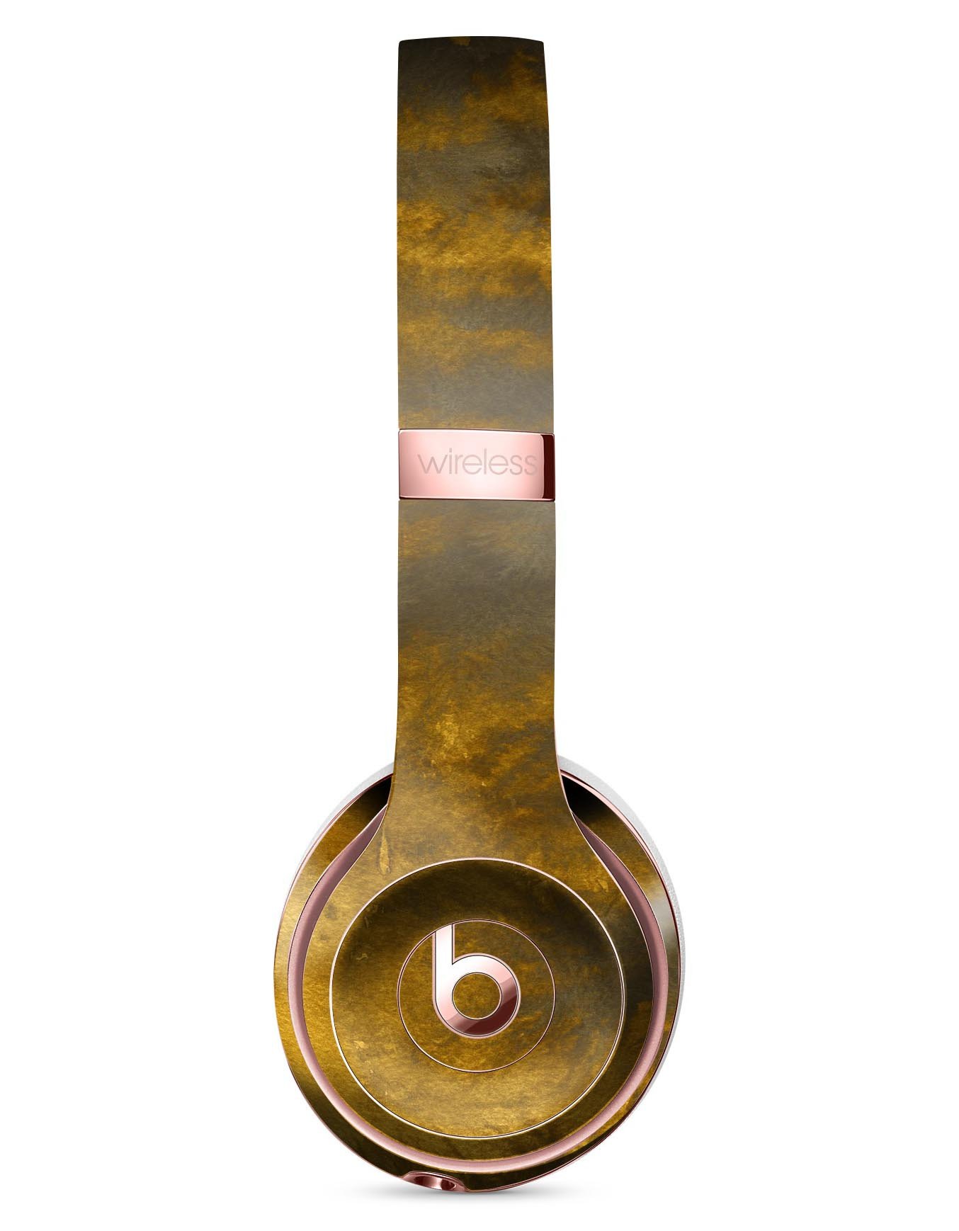 Golden Avalanche Full-Body Skin Kit for Beats by Dre Solo 3 Wireless Headphones, showcasing vibrant design and premium vinyl material.