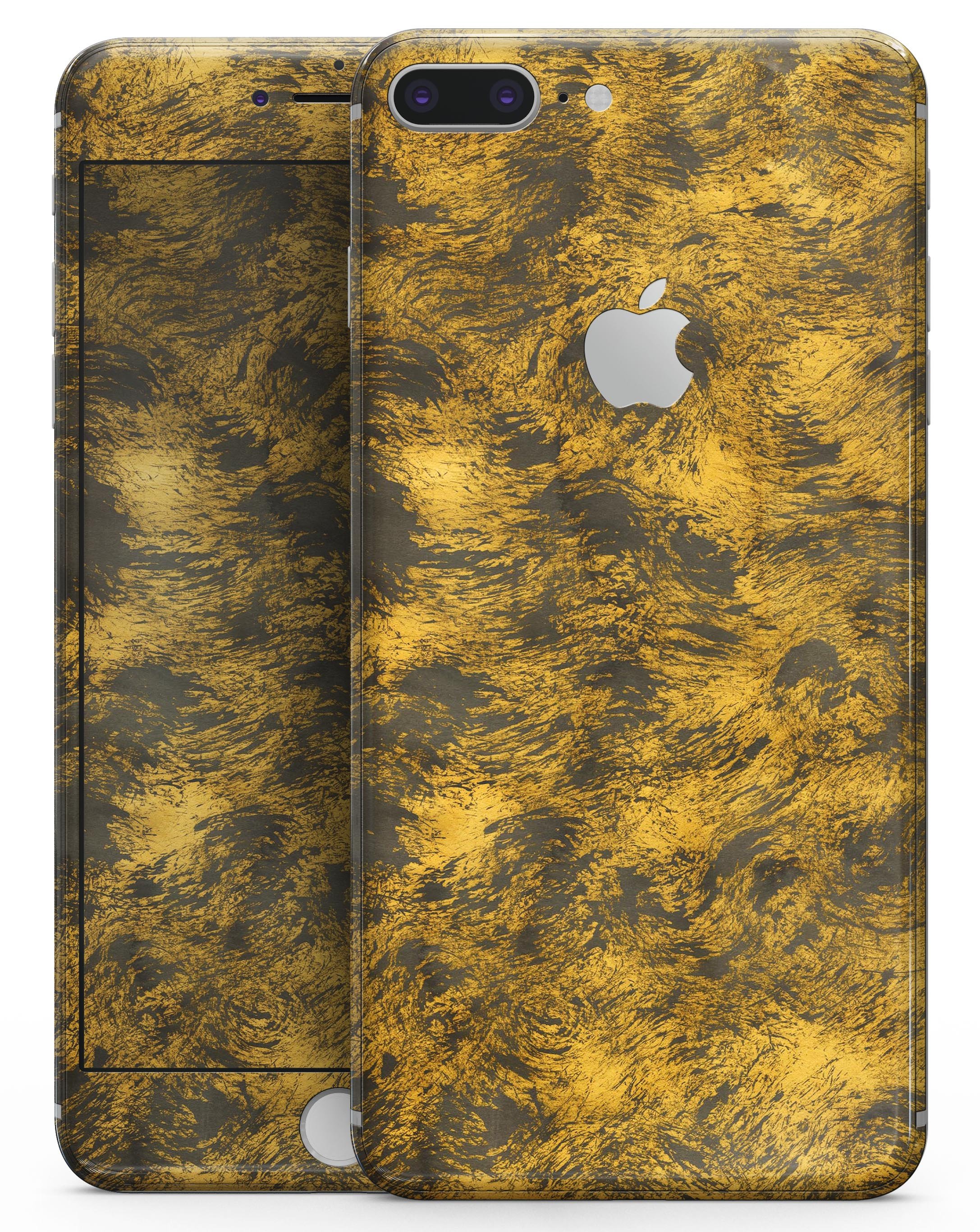 Golden Brush Fire V1 skin for iPhone 8 and 8 Plus, showcasing a stylish design with vibrant colors and a sleek finish.