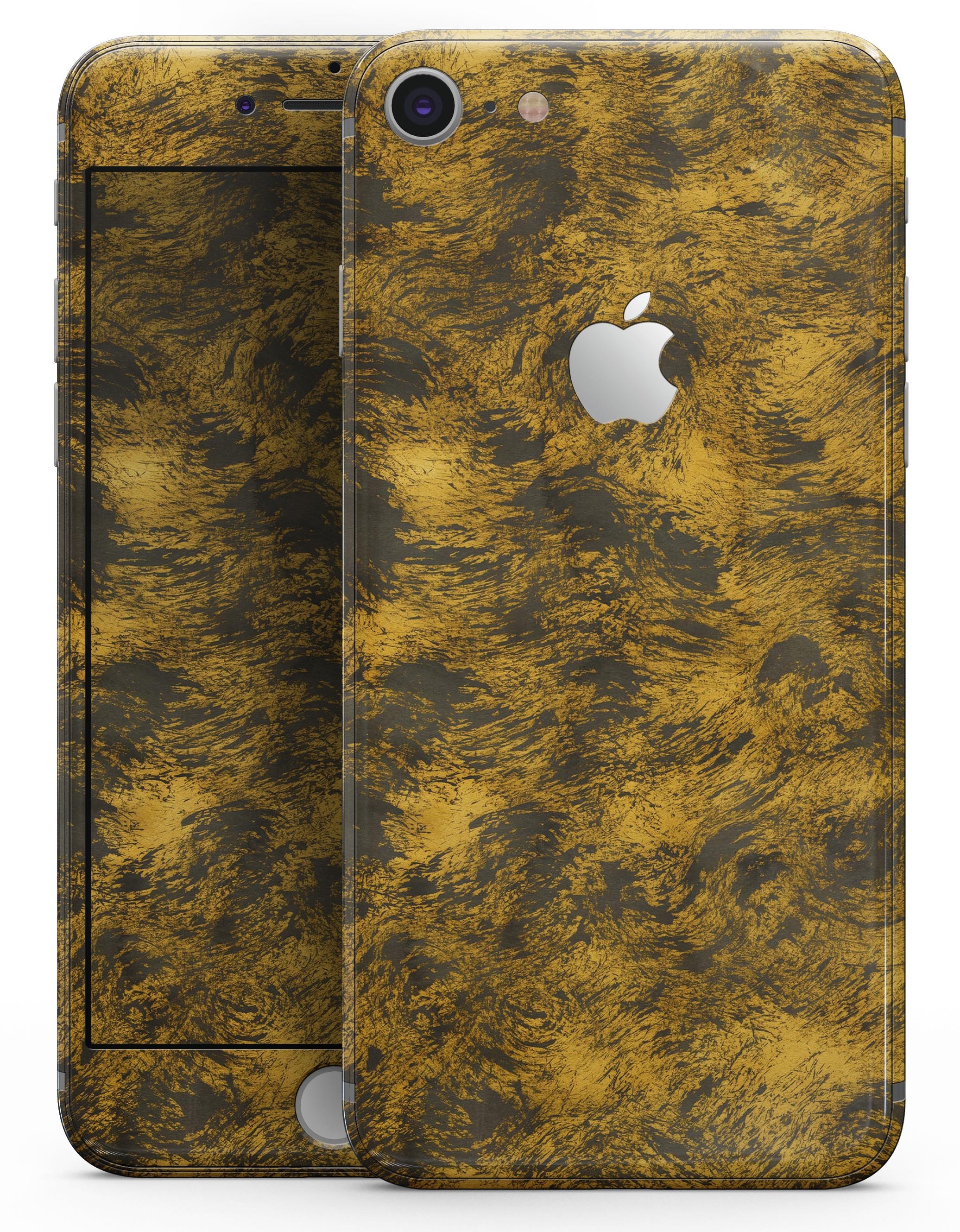 Golden Brush Fire V1 skin for iPhone 8 and 8 Plus, showcasing a stylish design with vibrant colors and a sleek finish.