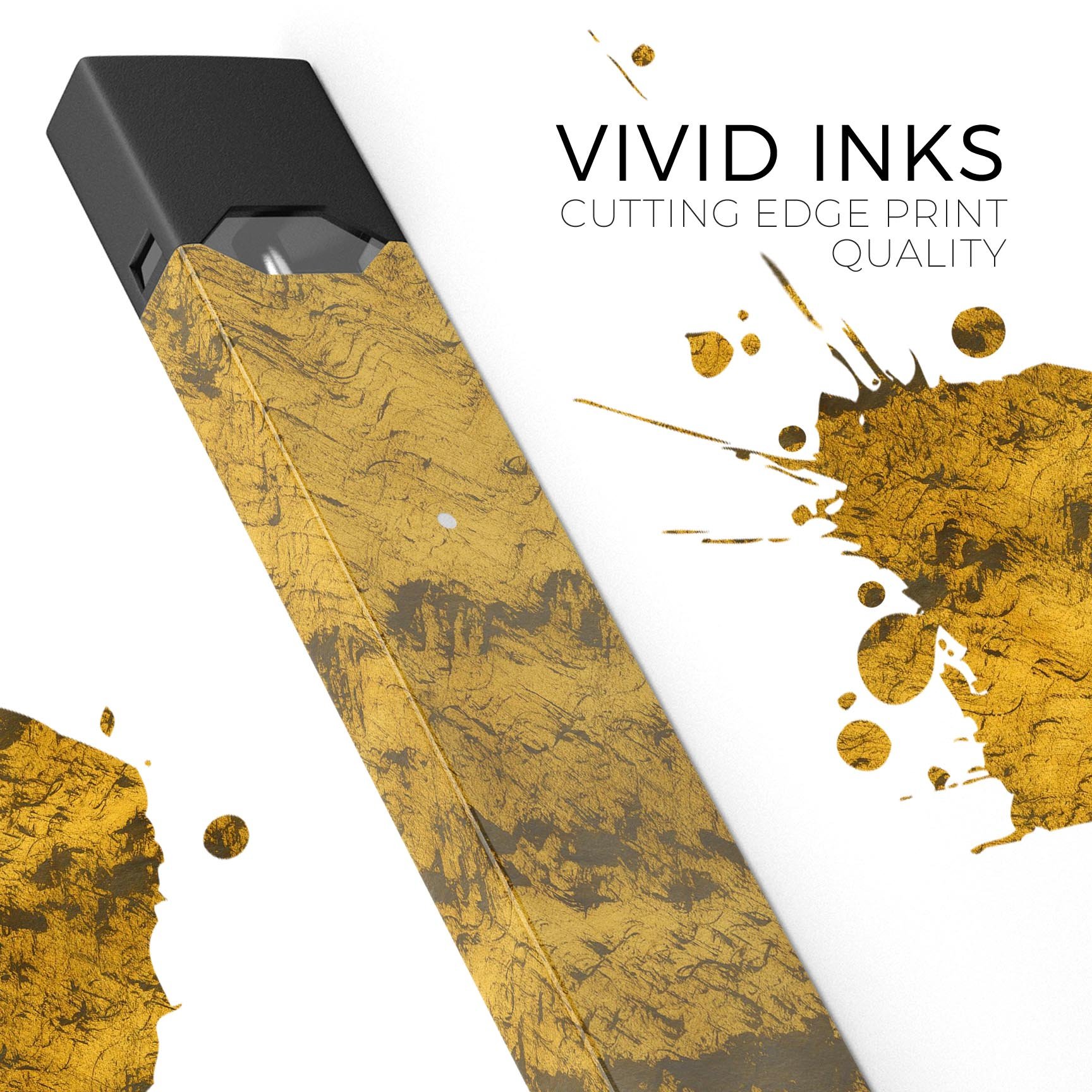 Golden Burnt Ramen V1 skin-wrap sticker for JUUL device, featuring vibrant colors and a protective design.