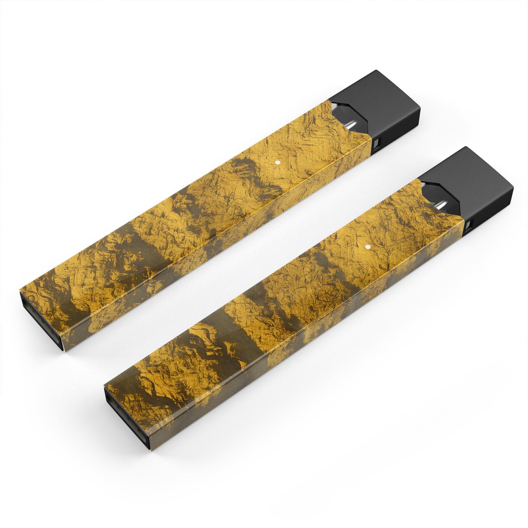 Golden Burnt Ramen V1 skin-wrap sticker for JUUL device, featuring vibrant colors and a protective design.