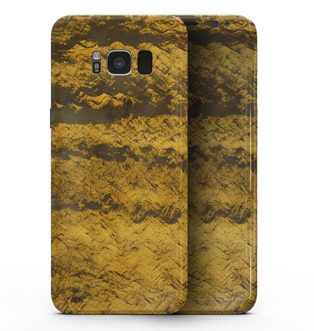 Golden Burnt Ramen V1 skin kit for Samsung Galaxy S8, showcasing vibrant design and premium vinyl material.