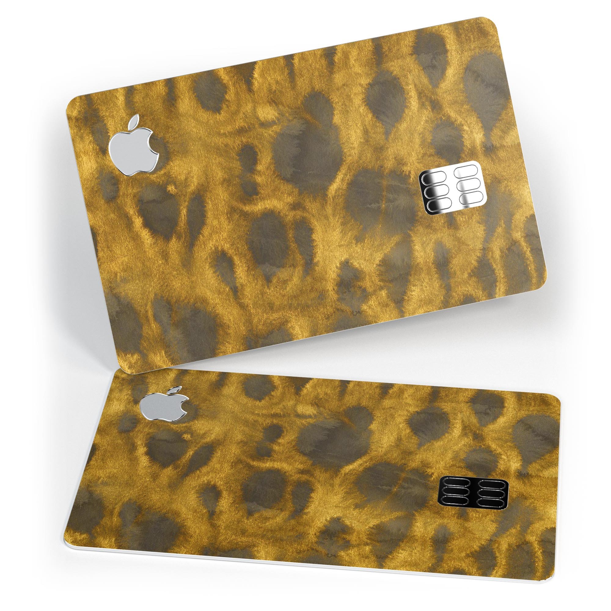 Golden Caterpillar Caverns decal skin-kit for Apple Card, showcasing premium vinyl design and finishes.