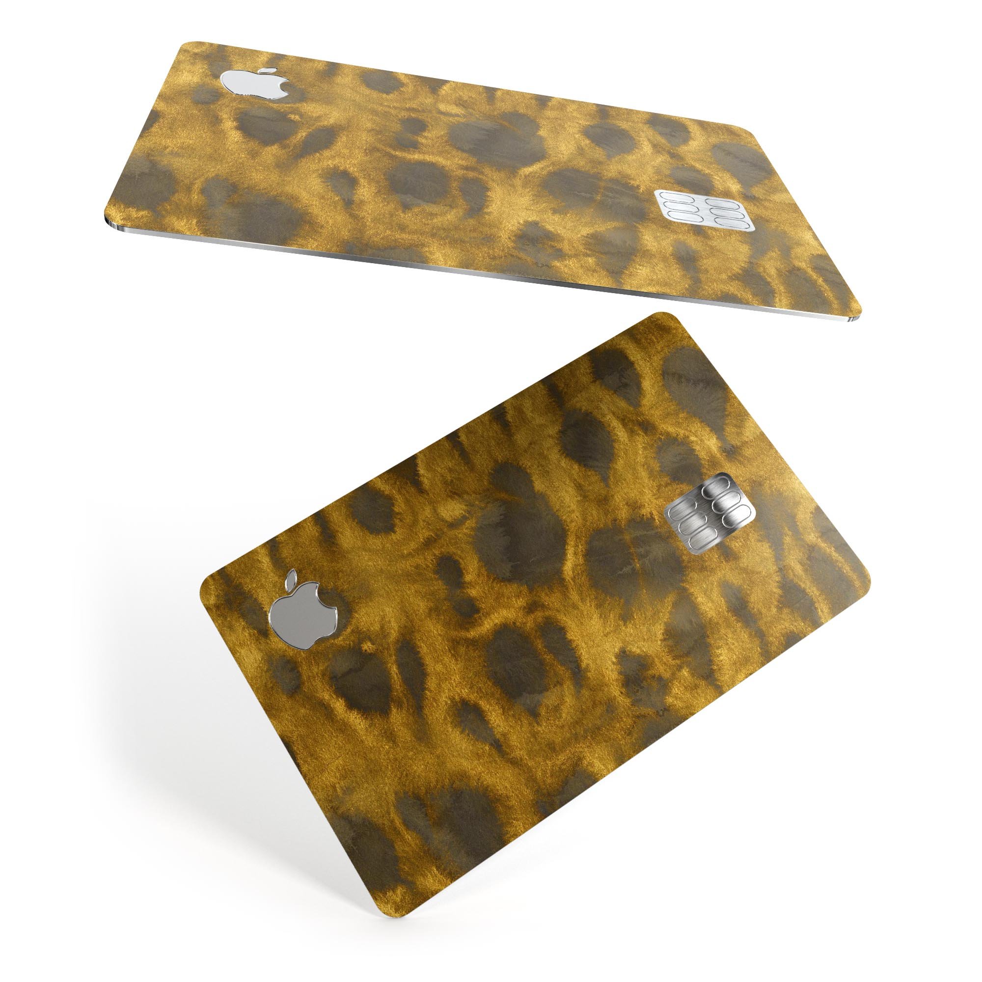 Golden Caterpillar Caverns decal skin-kit for Apple Card, showcasing premium vinyl design and finishes.