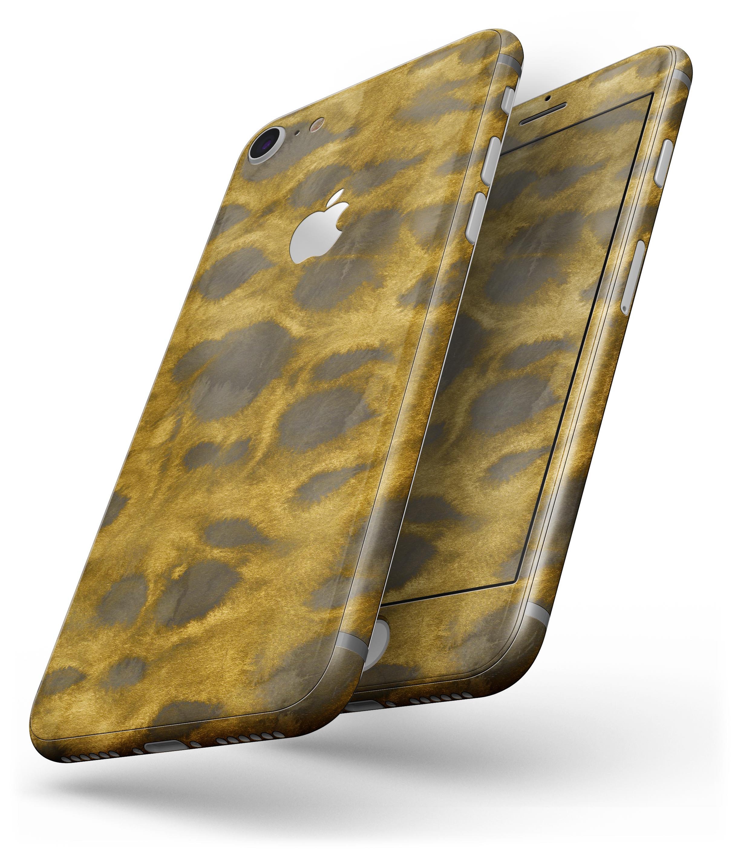 Golden Caterpillar Caverns skin-kit for iPhone 8 and 8 Plus, showcasing a vibrant design with premium vinyl material.