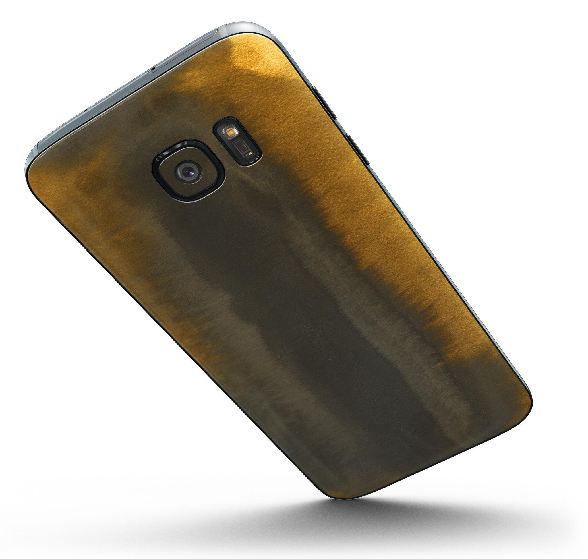 Golden Corners V2 Full Body Skin-Kit for Samsung Galaxy S7 and S7 Edge, showcasing its sleek design and premium vinyl material.