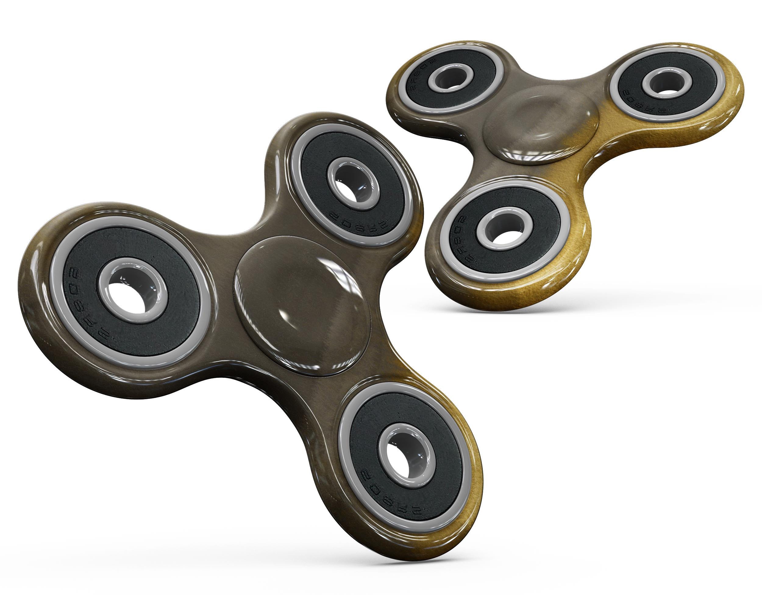 Golden Corners V2 Full-Body Fidget Spinner Skin-Kit showcasing vibrant designs and premium vinyl material for protection and personalization.