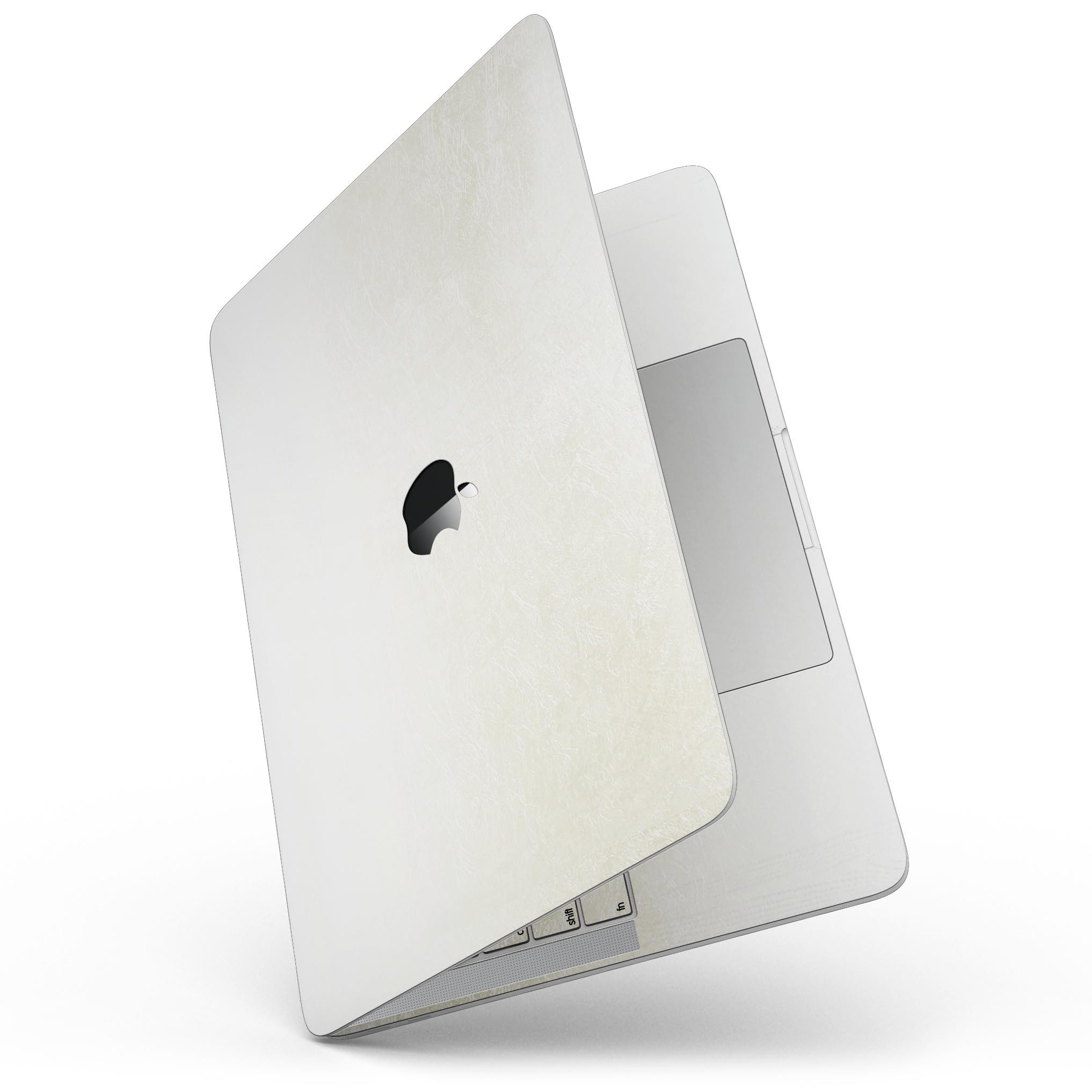 Golden Fade to White skin kit for MacBook Pro with Touch Bar, showcasing a stylish design and premium vinyl material.