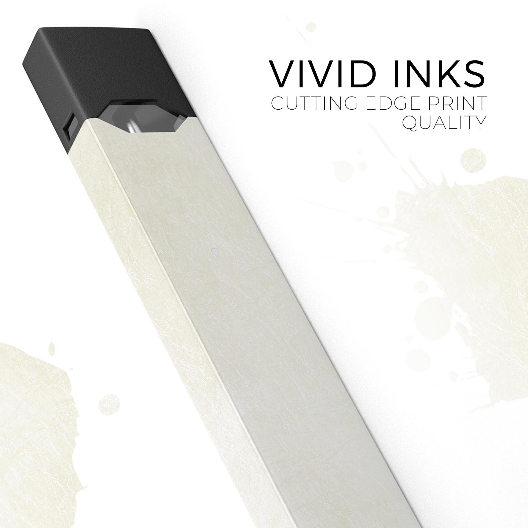 Golden Fade to White premium decal skin-wrap sticker designed for JUUL vaping device, showcasing a stylish gradient design.