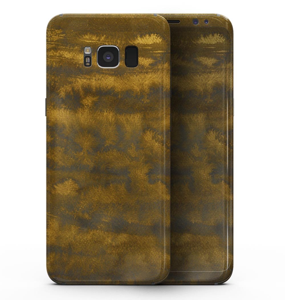 Golden Field Filter skin kit for Samsung Galaxy S8, showcasing its sleek design and premium vinyl material.