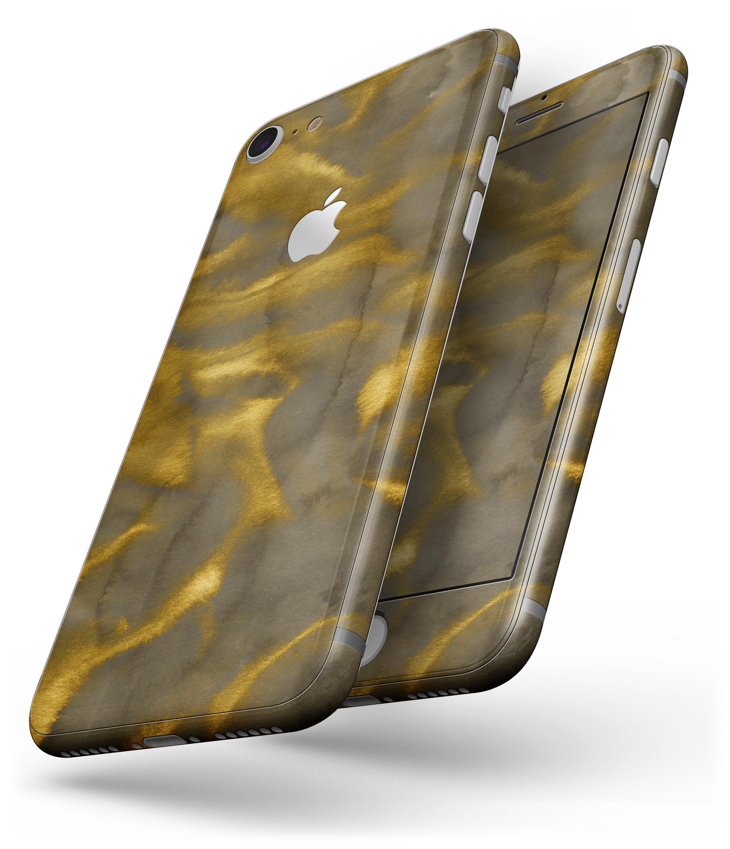 Golden Fire Wisps V1 skin for iPhone 8 and 8 Plus, showcasing vibrant colors and a sleek design.