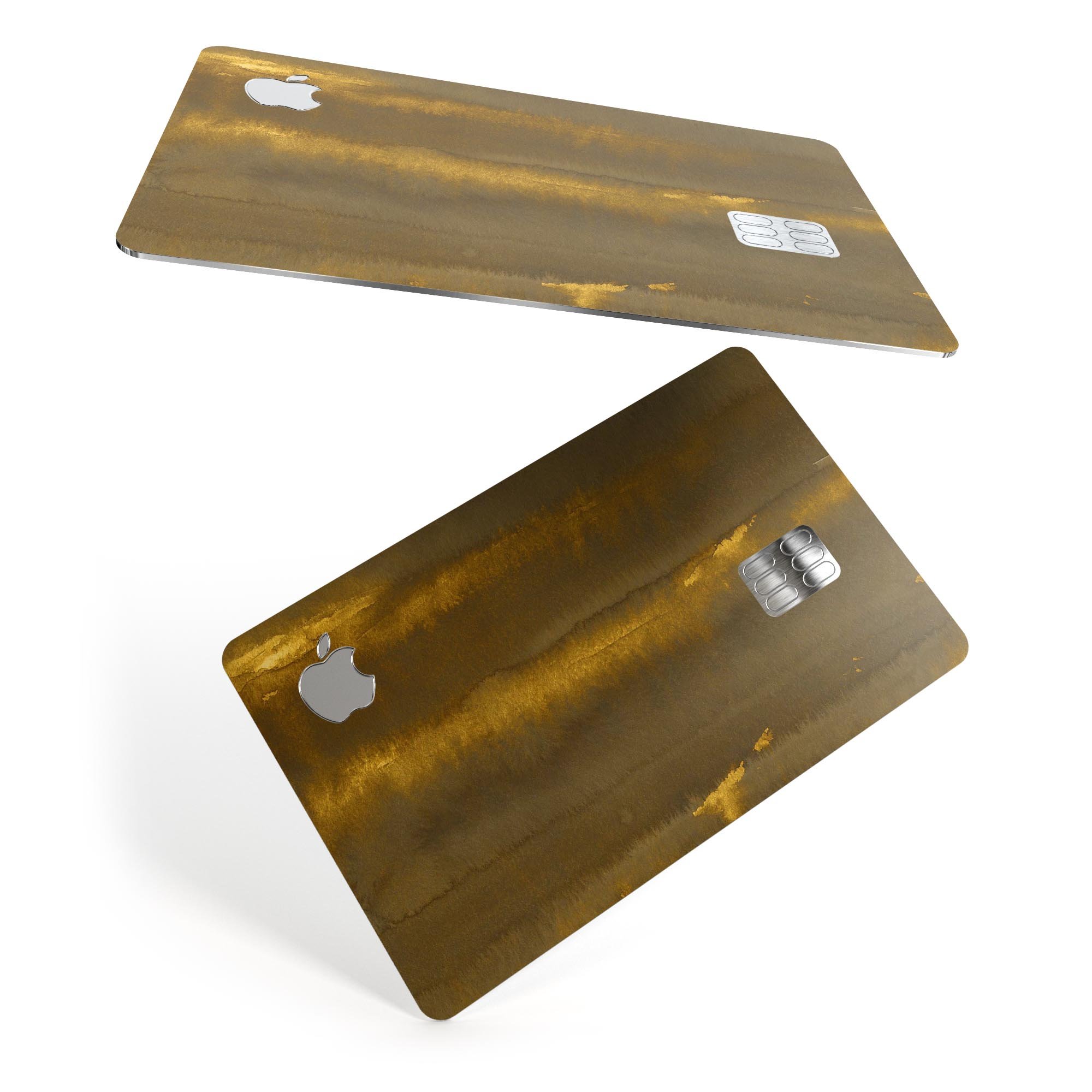 Golden Forest Field decal skin kit for Apple Card, showcasing premium vinyl design with bubble-free installation features.