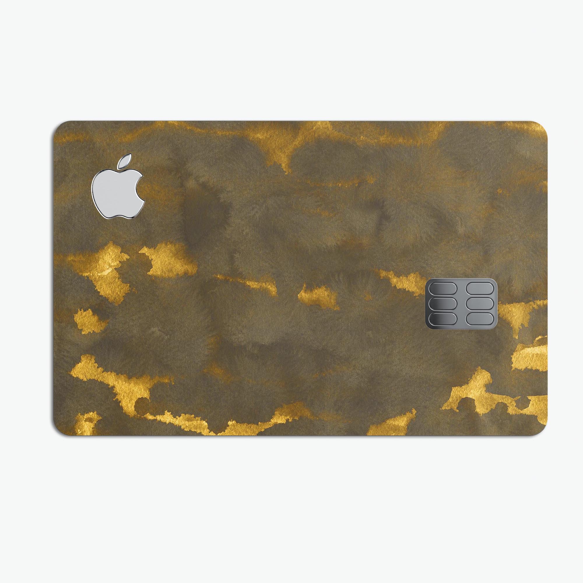 Golden Giraffe Pattern V2 decal skin for Apple Card, showcasing a stylish design and premium quality.