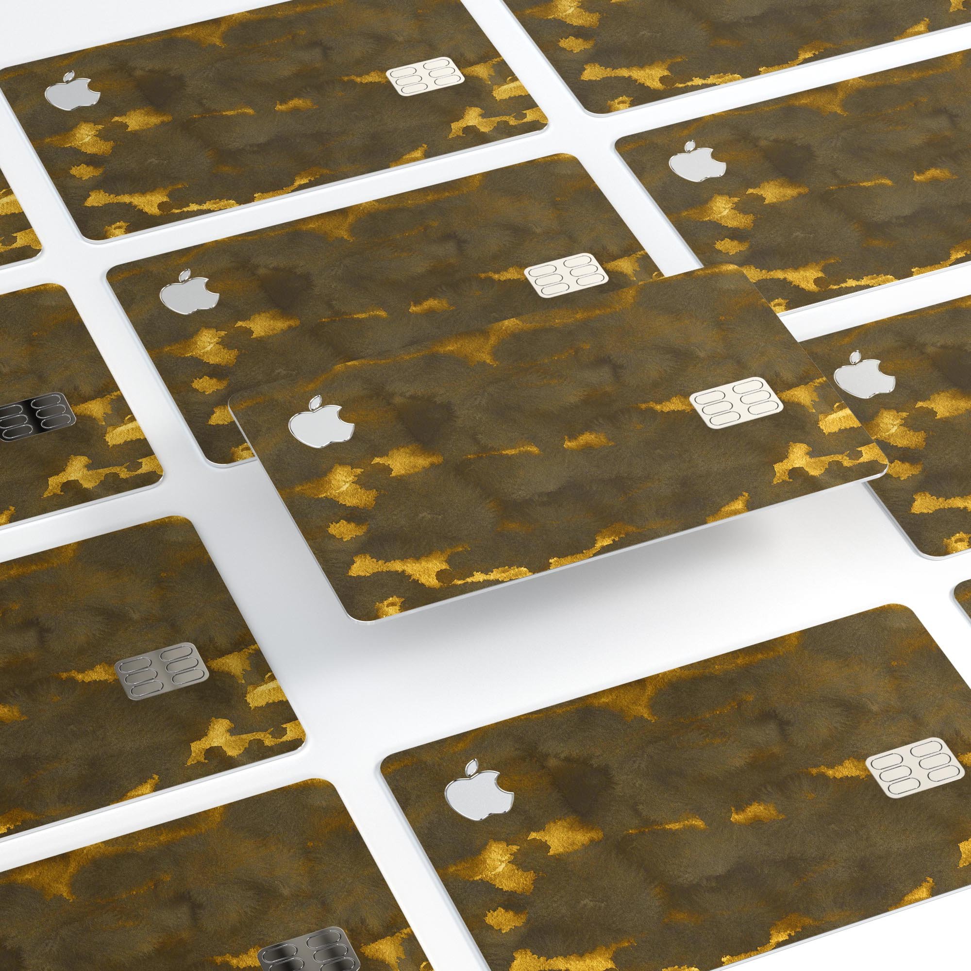 Golden Giraffe Pattern V2 decal skin for Apple Card, showcasing a stylish design and premium quality.