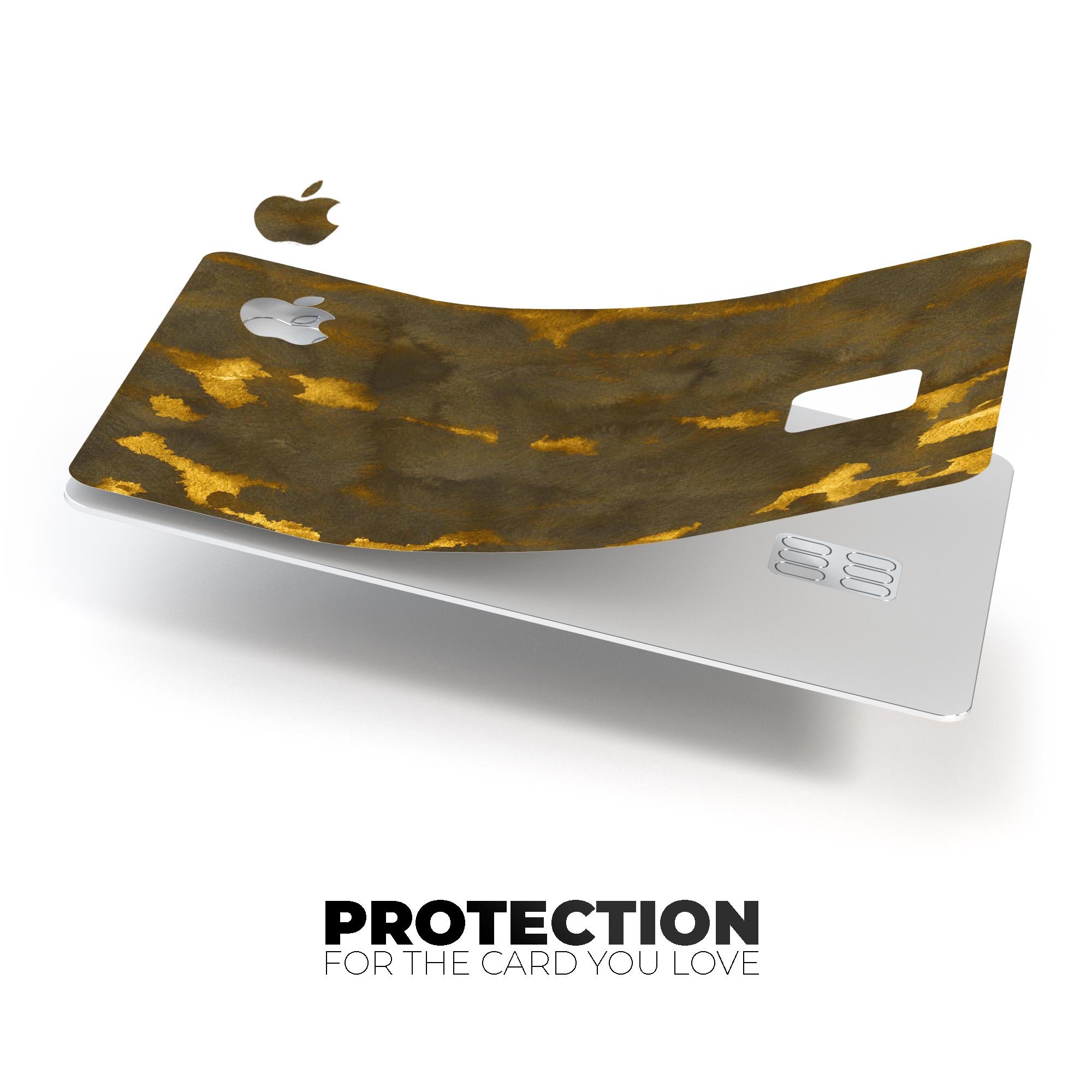 Golden Giraffe Pattern V2 decal skin for Apple Card, showcasing a stylish design and premium quality.