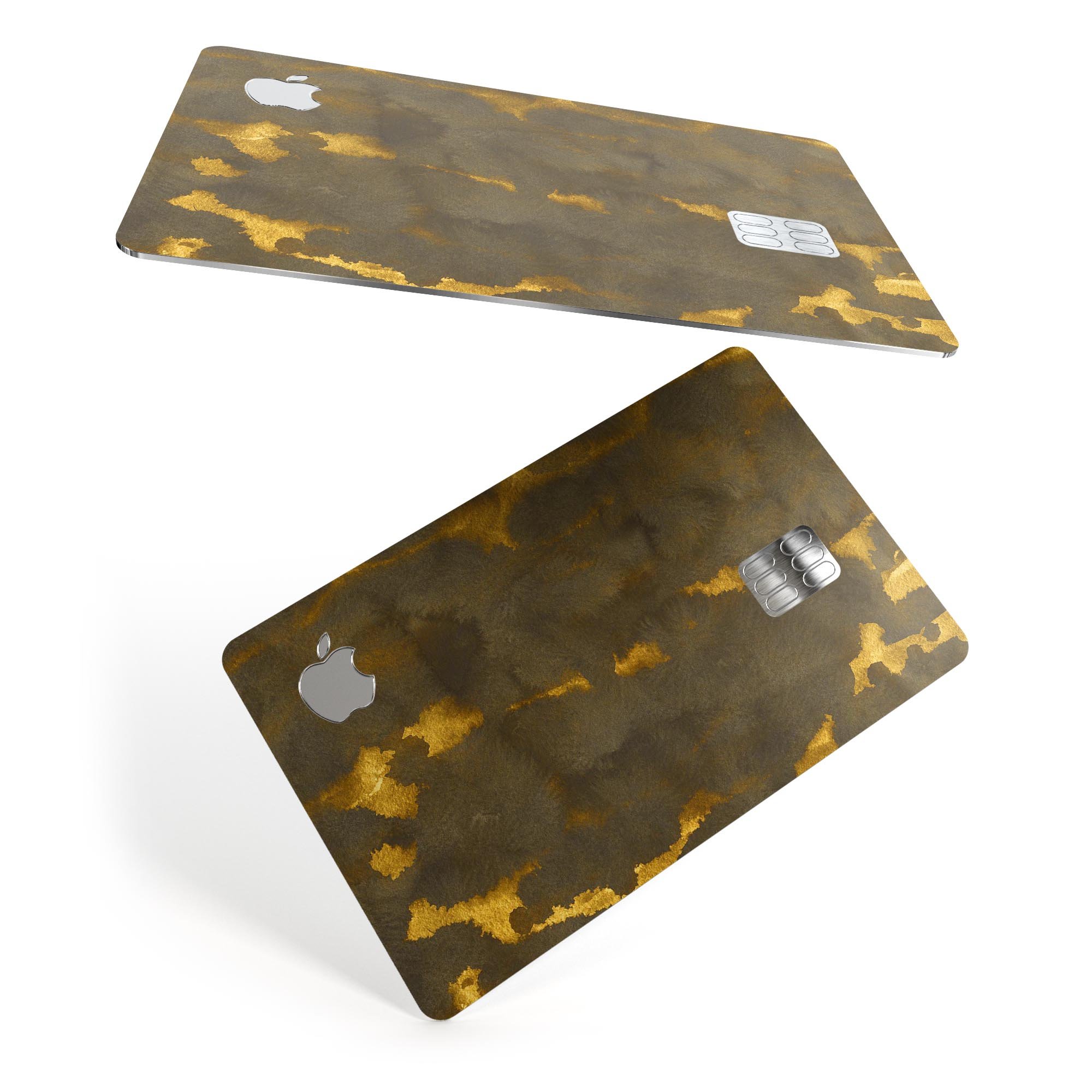 Golden Giraffe Pattern V2 decal skin for Apple Card, showcasing a stylish design and premium quality.