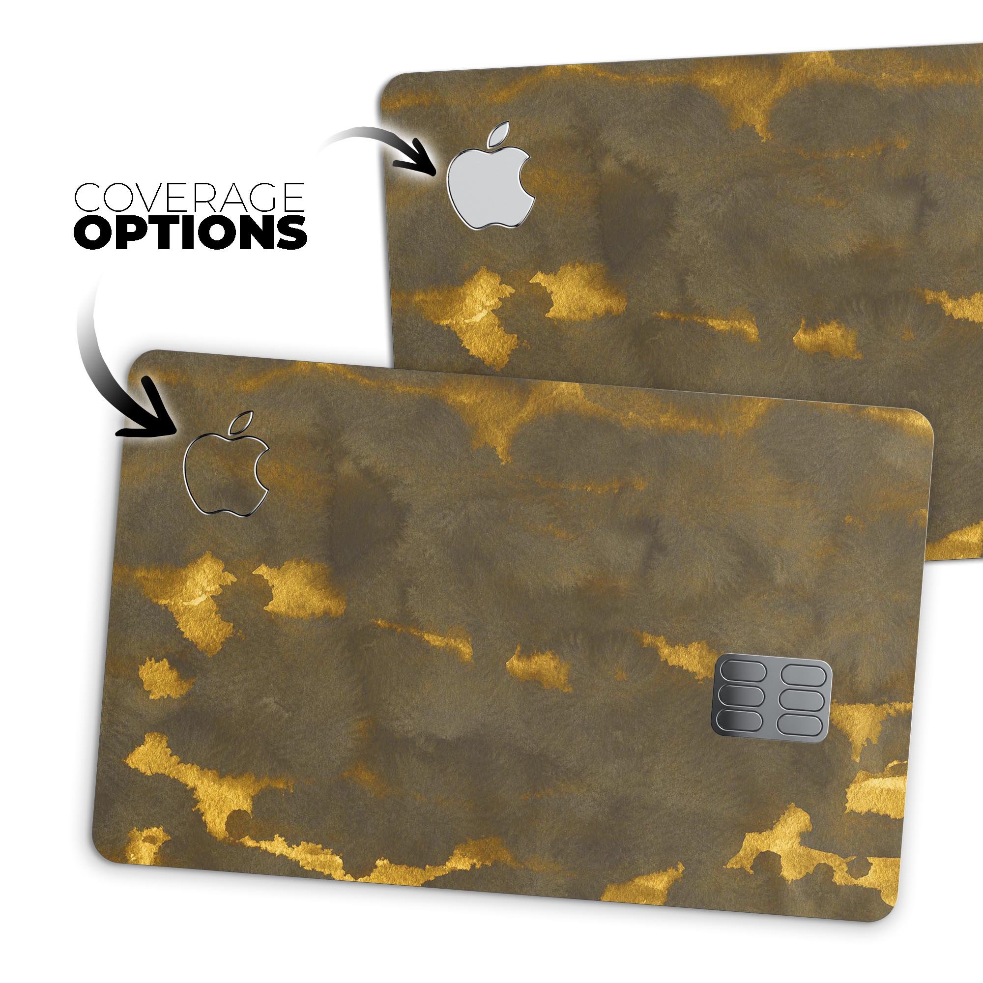 Golden Giraffe Pattern V2 decal skin for Apple Card, showcasing a stylish design and premium quality.