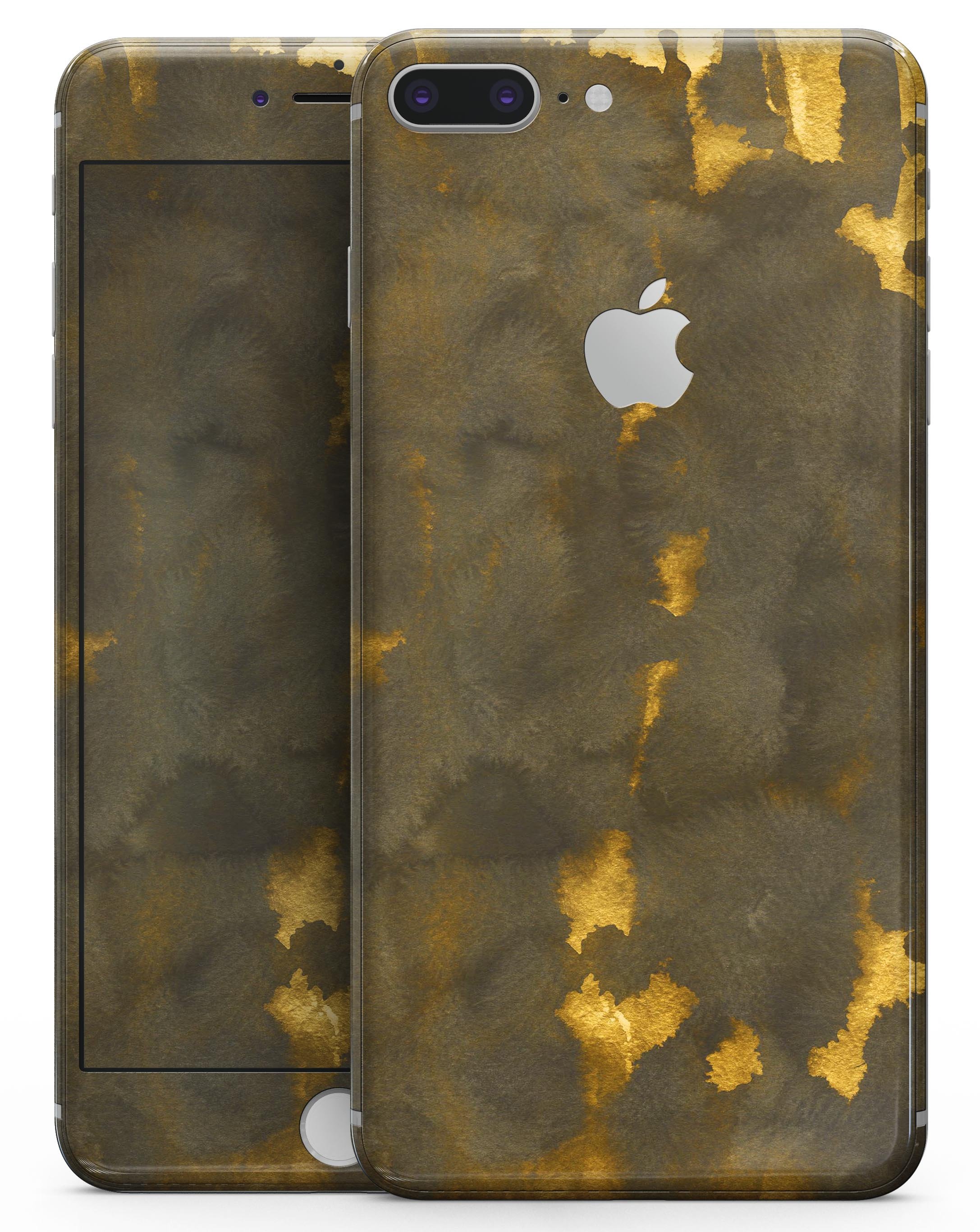 Golden Giraffe Pattern V2 skin for iPhone 8 and 8 Plus, showcasing a stylish giraffe print design on a sleek device.