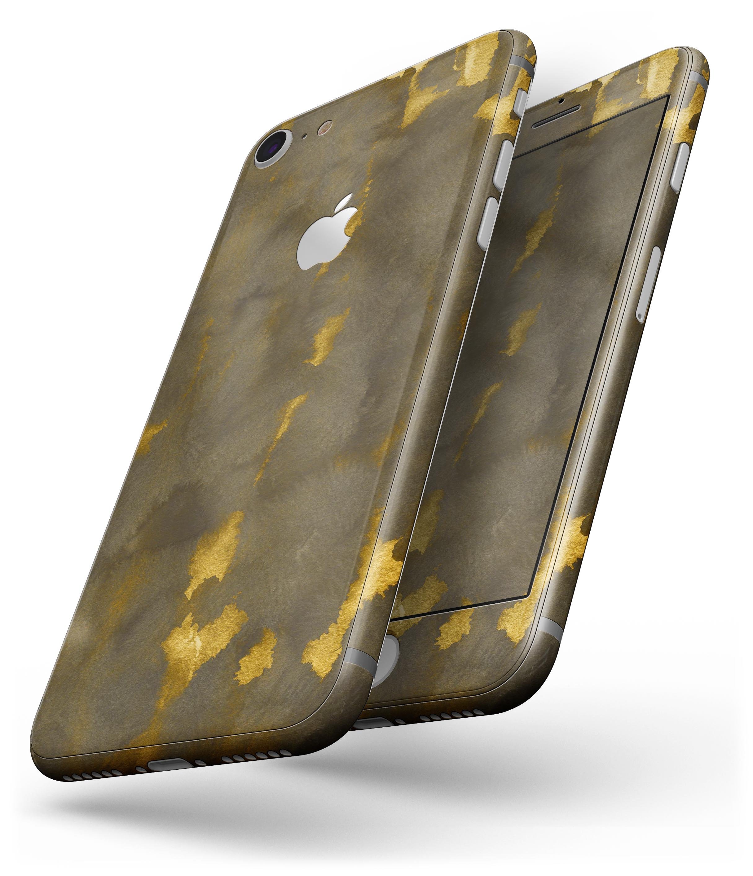 Golden Giraffe Pattern V2 skin for iPhone 8 and 8 Plus, showcasing a stylish giraffe print design on a sleek device.