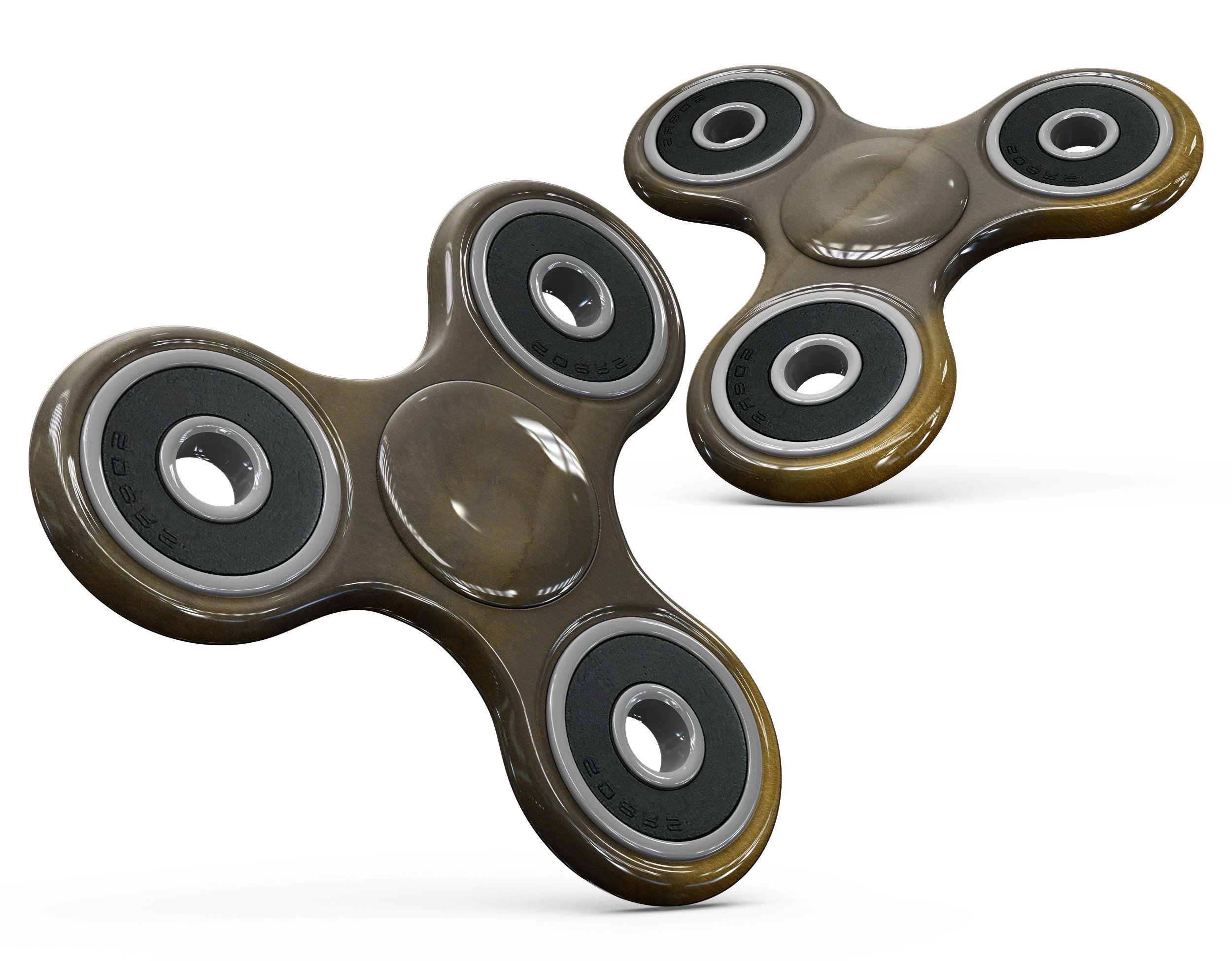 Golden Micro Field Full-Body Fidget Spinner Skin-Kit showcasing vibrant design and premium vinyl material for protection.