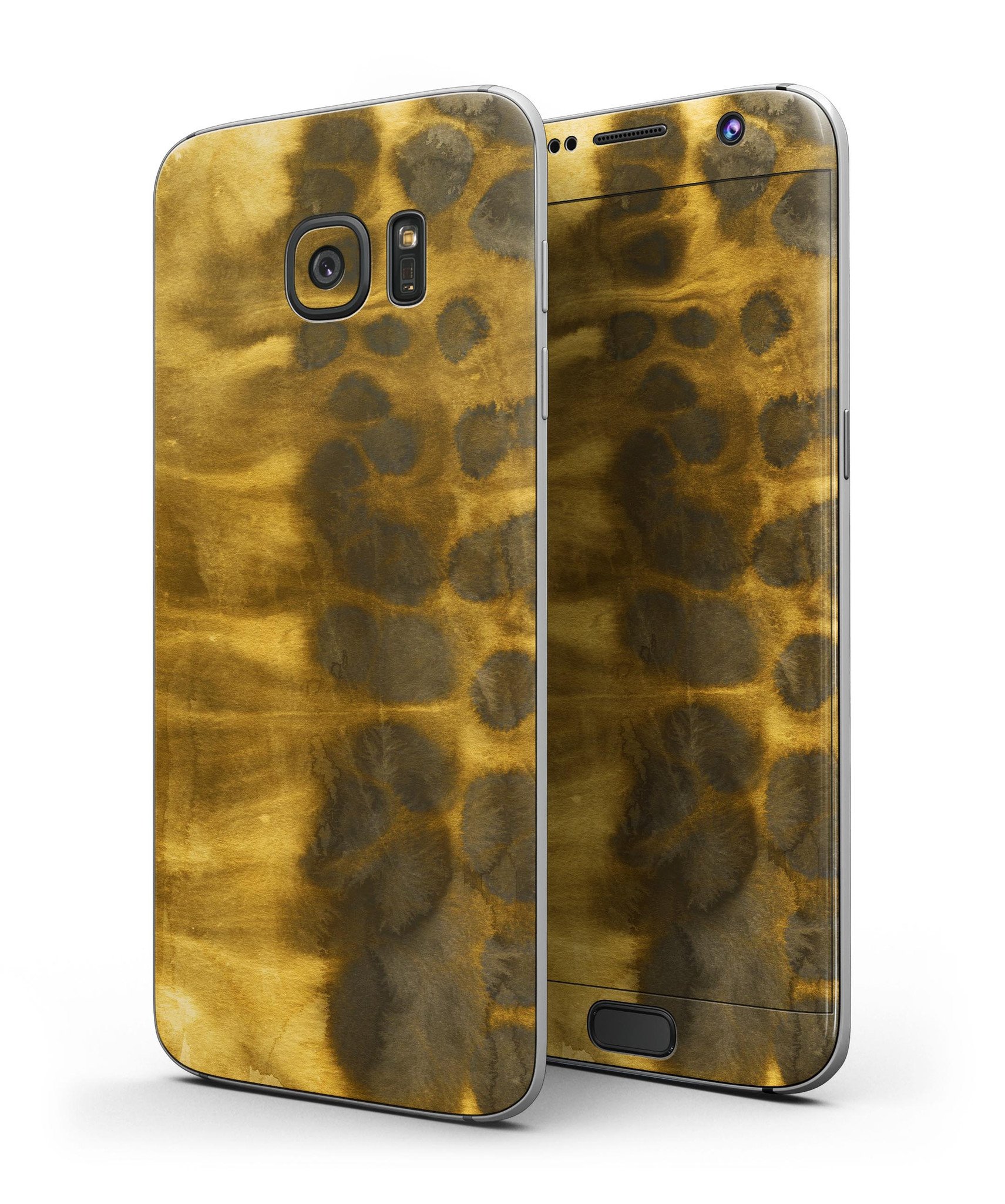 Golden Wheat Field Caverns skin kit for Samsung Galaxy S7 and S7 Edge, showcasing premium vinyl design and full-body coverage.