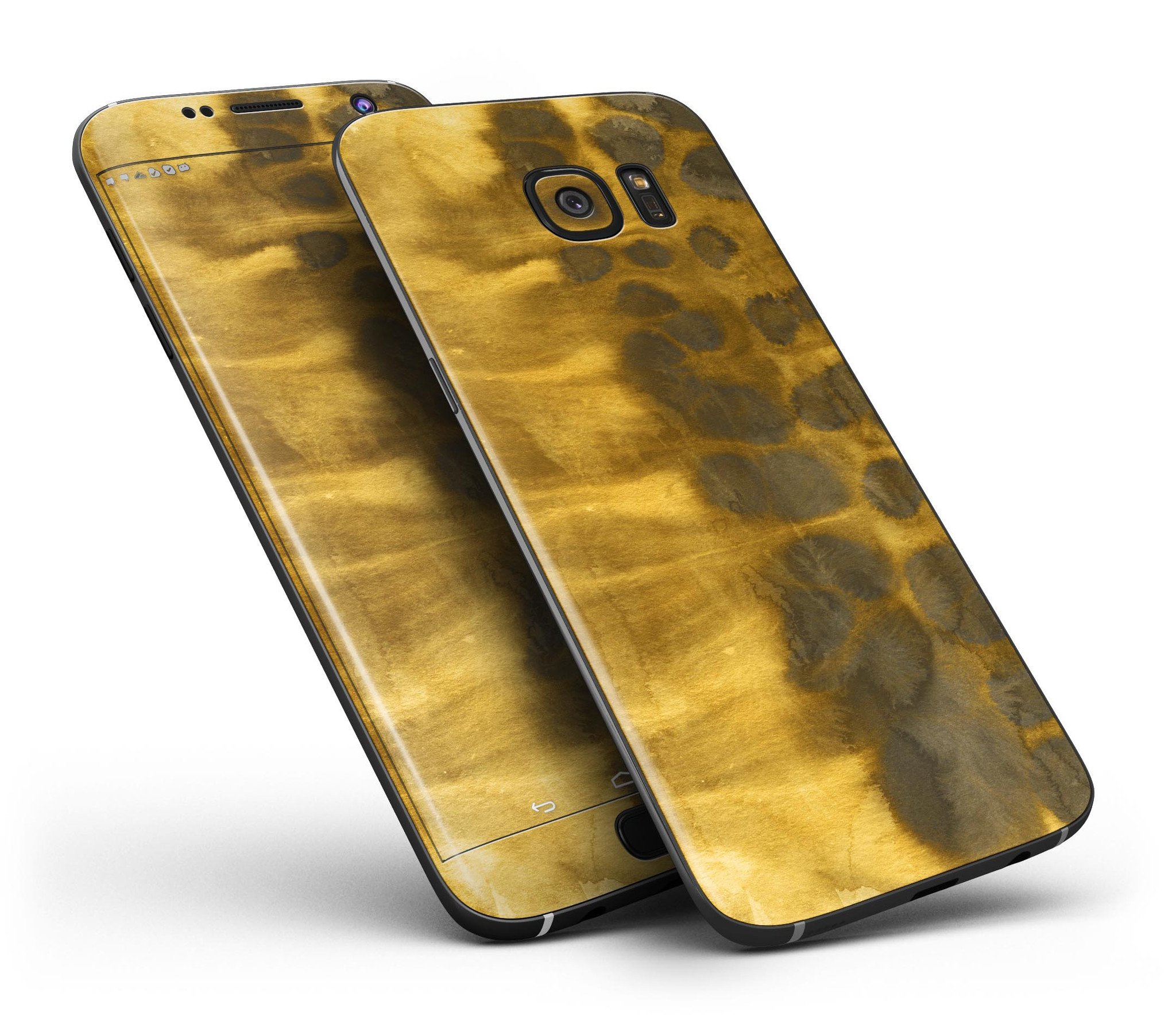 Golden Wheat Field Caverns skin kit for Samsung Galaxy S7 and S7 Edge, showcasing premium vinyl design and full-body coverage.