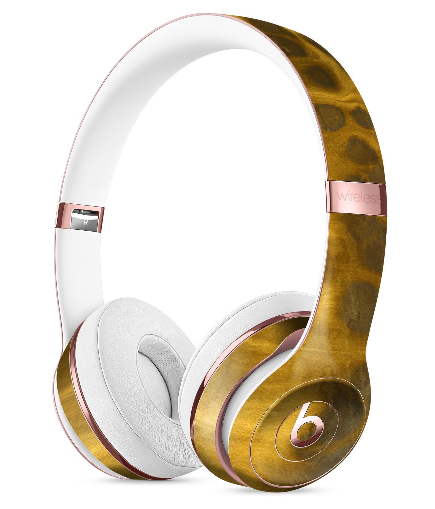 Golden Wheat Field Caverns Full-Body Skin Kit for Beats by Dre Solo 3 Wireless Headphones, showcasing a stylish design and premium vinyl material.