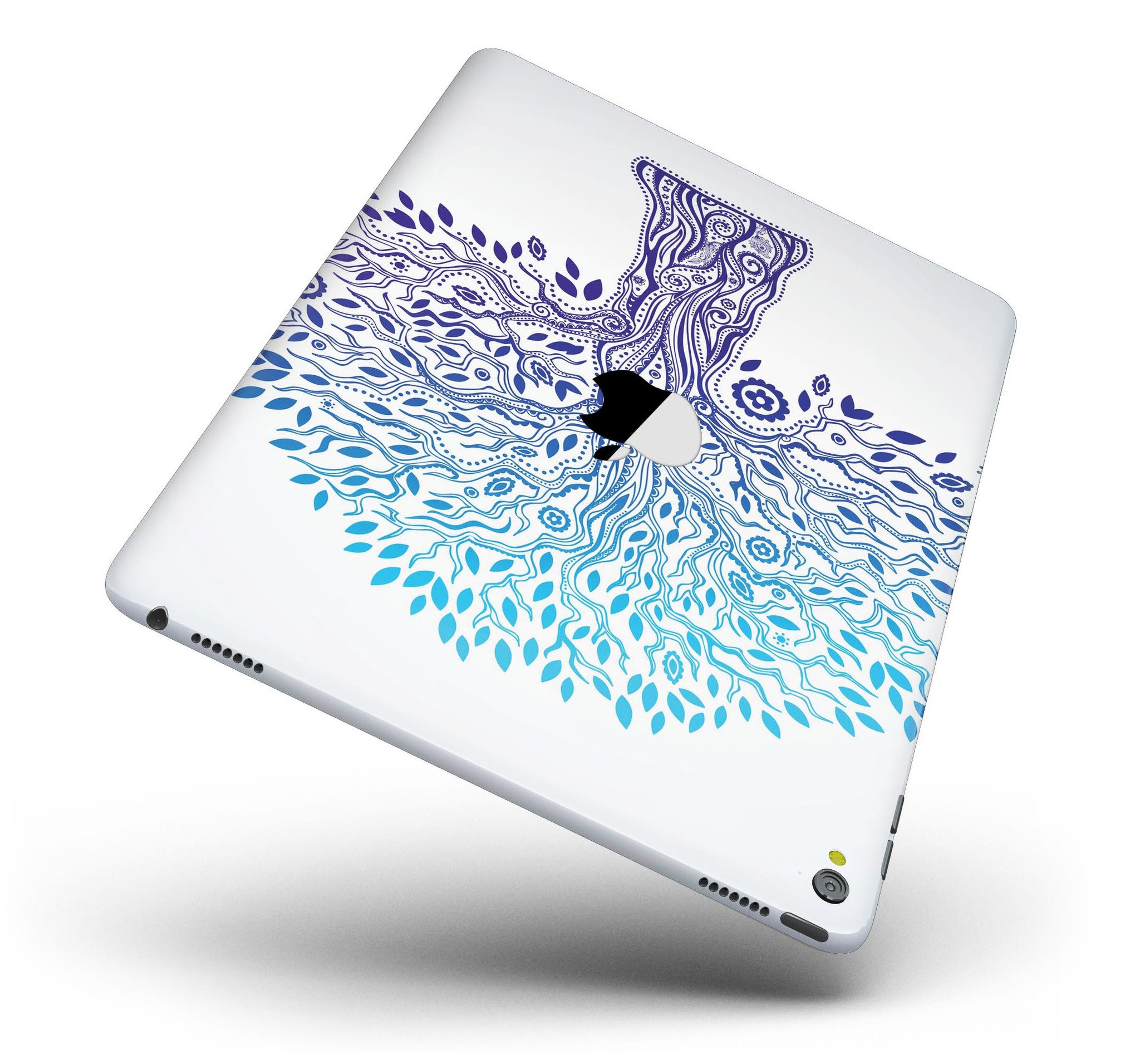 Gradiated Tree of Life Full Body Skin for iPad Pro, showcasing vibrant colors and intricate design on a sleek device.