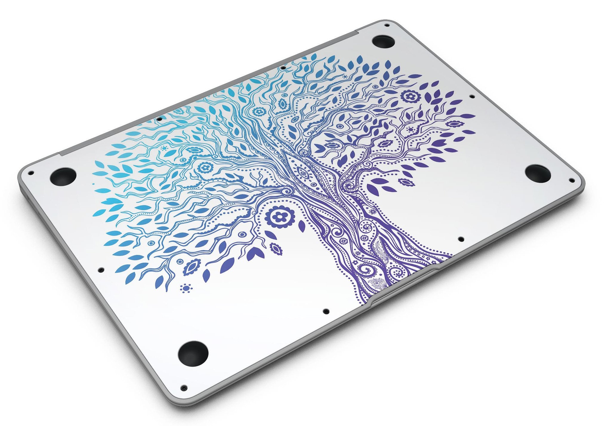 Gradiated Tree of Life MacBook Air Skin Kit showcasing vibrant colors and sleek design on a MacBook Air.