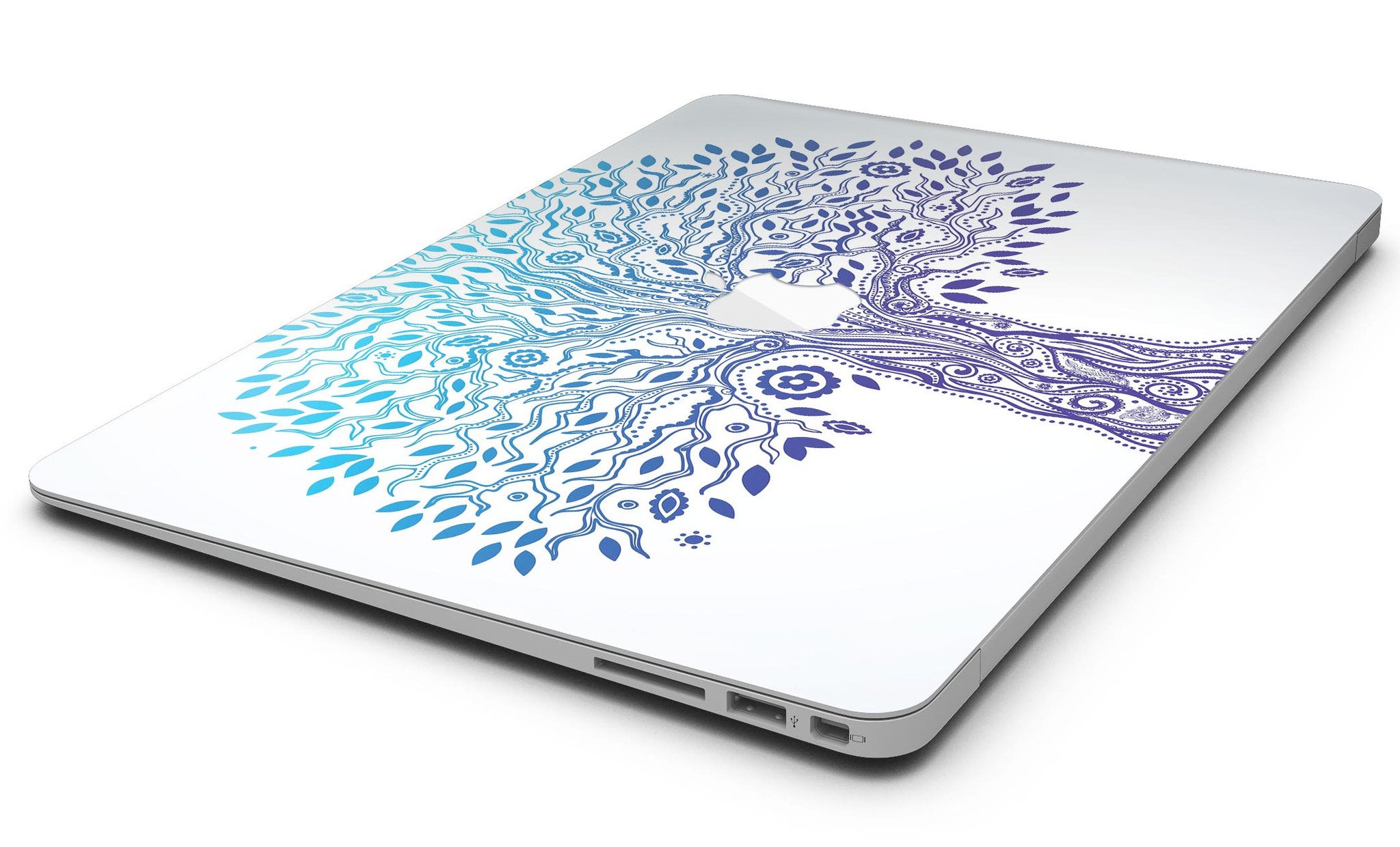 Gradiated Tree of Life MacBook Air Skin Kit showcasing vibrant colors and sleek design on a MacBook Air.