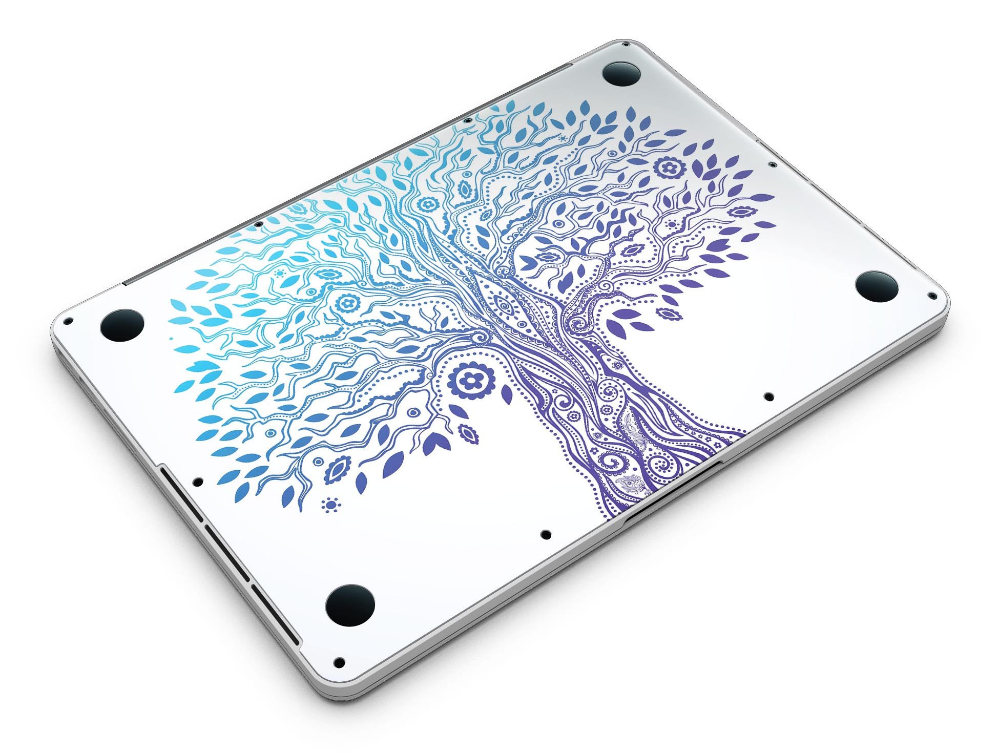 Gradiated Tree of Life skin for MacBook Pro with Retina Display, showcasing vibrant colors and intricate design.