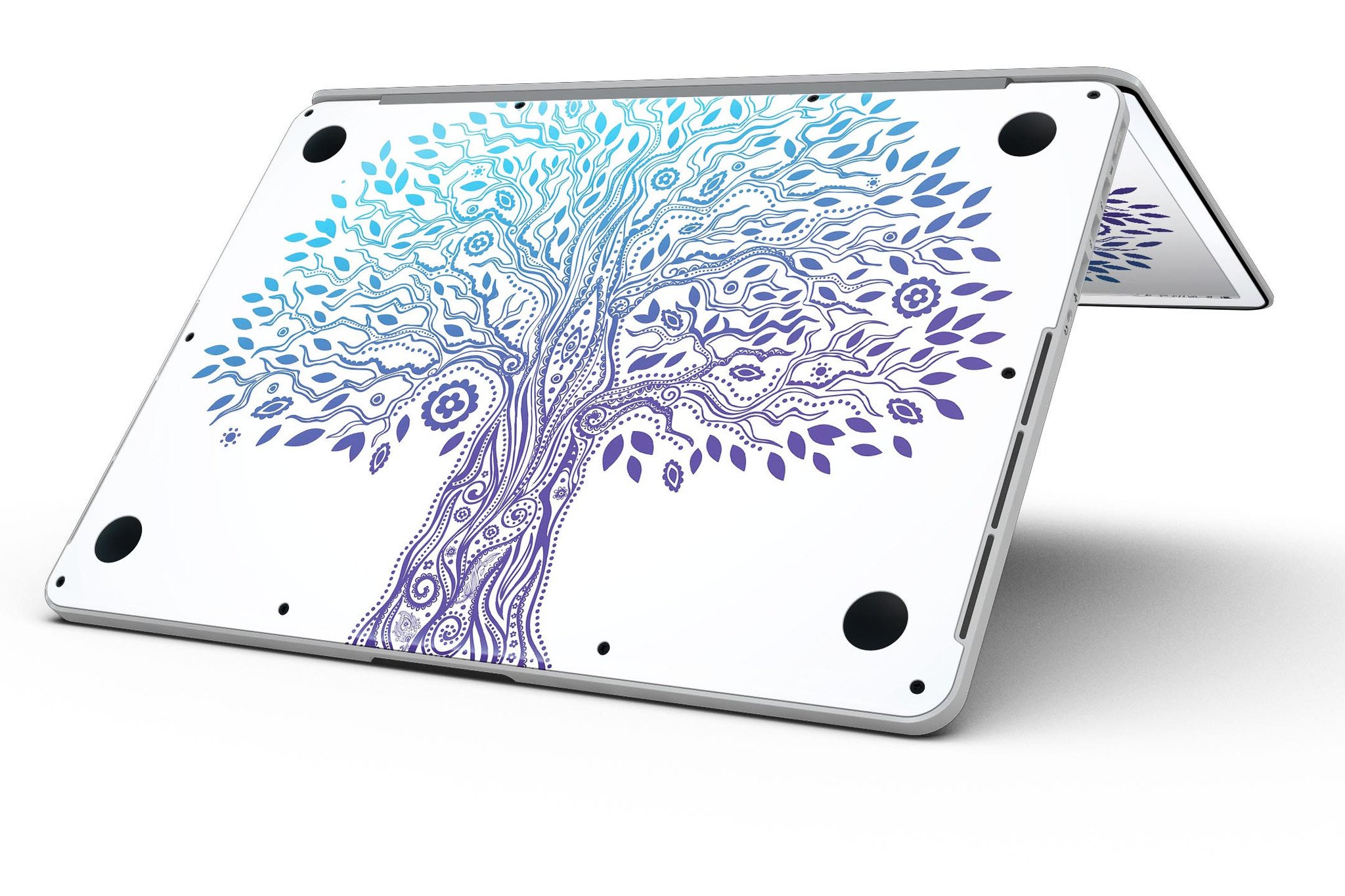 Gradiated Tree of Life skin for MacBook Pro with Retina Display, showcasing vibrant colors and intricate design.