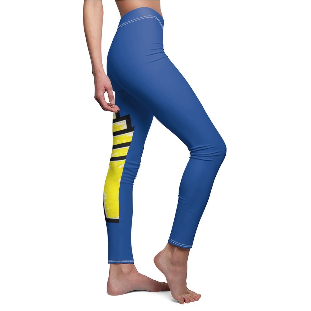 A pair of vibrant Graphic Active Casual Leggings featuring a skinny fit design, made from soft brushed suede material.