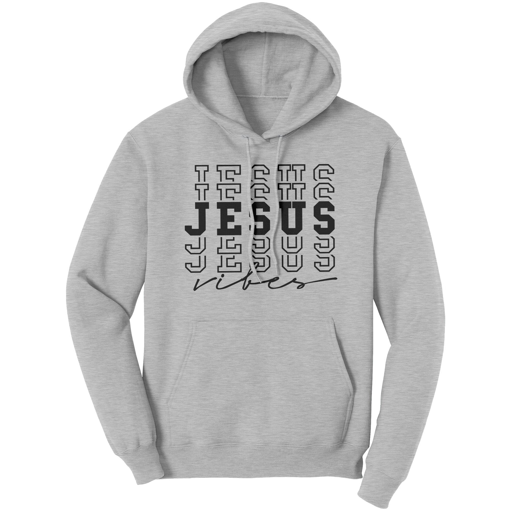 A cozy Graphic Hoodie Sweatshirt featuring a stylish Jesus vibes graphic, made from soft cotton fleece material.