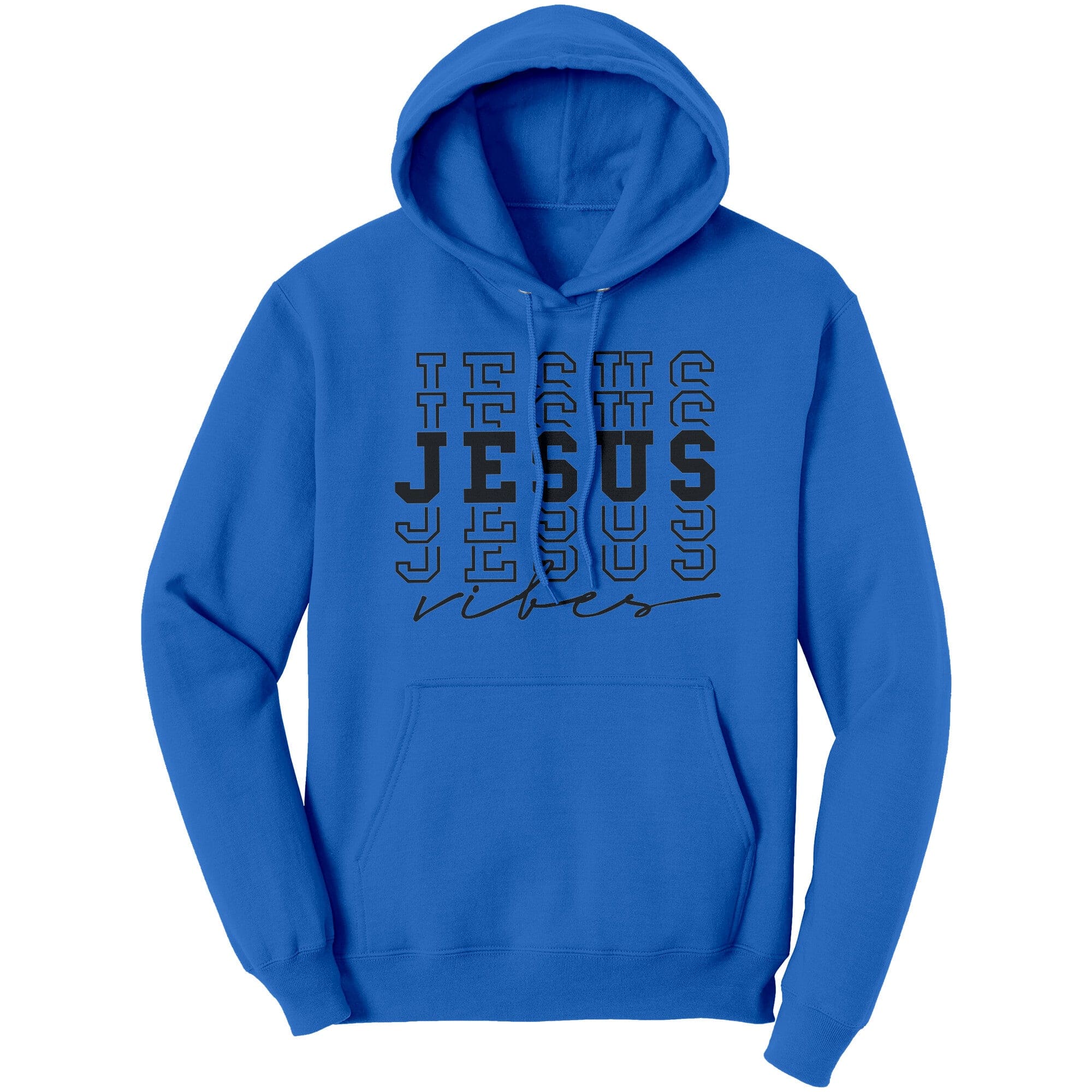 A cozy Graphic Hoodie Sweatshirt featuring a stylish Jesus vibes graphic, made from soft cotton fleece material.