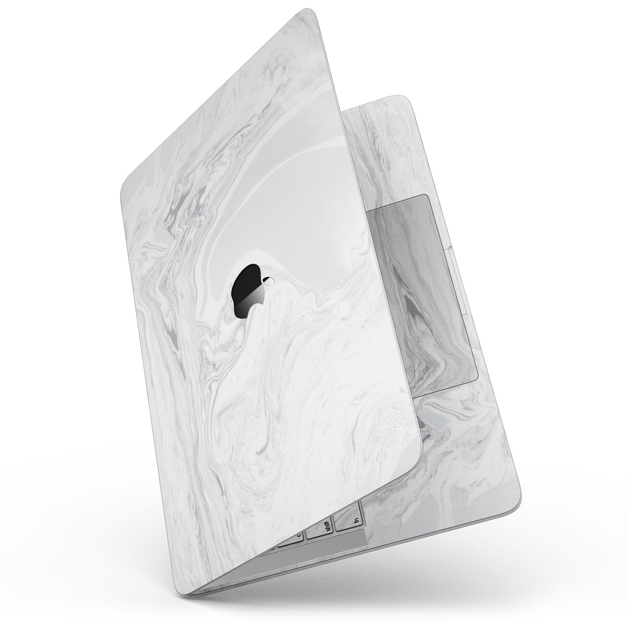 Gray 11 Textured Marble skin kit for 13" MacBook Pro without Touch Bar, showcasing a stylish marble design.