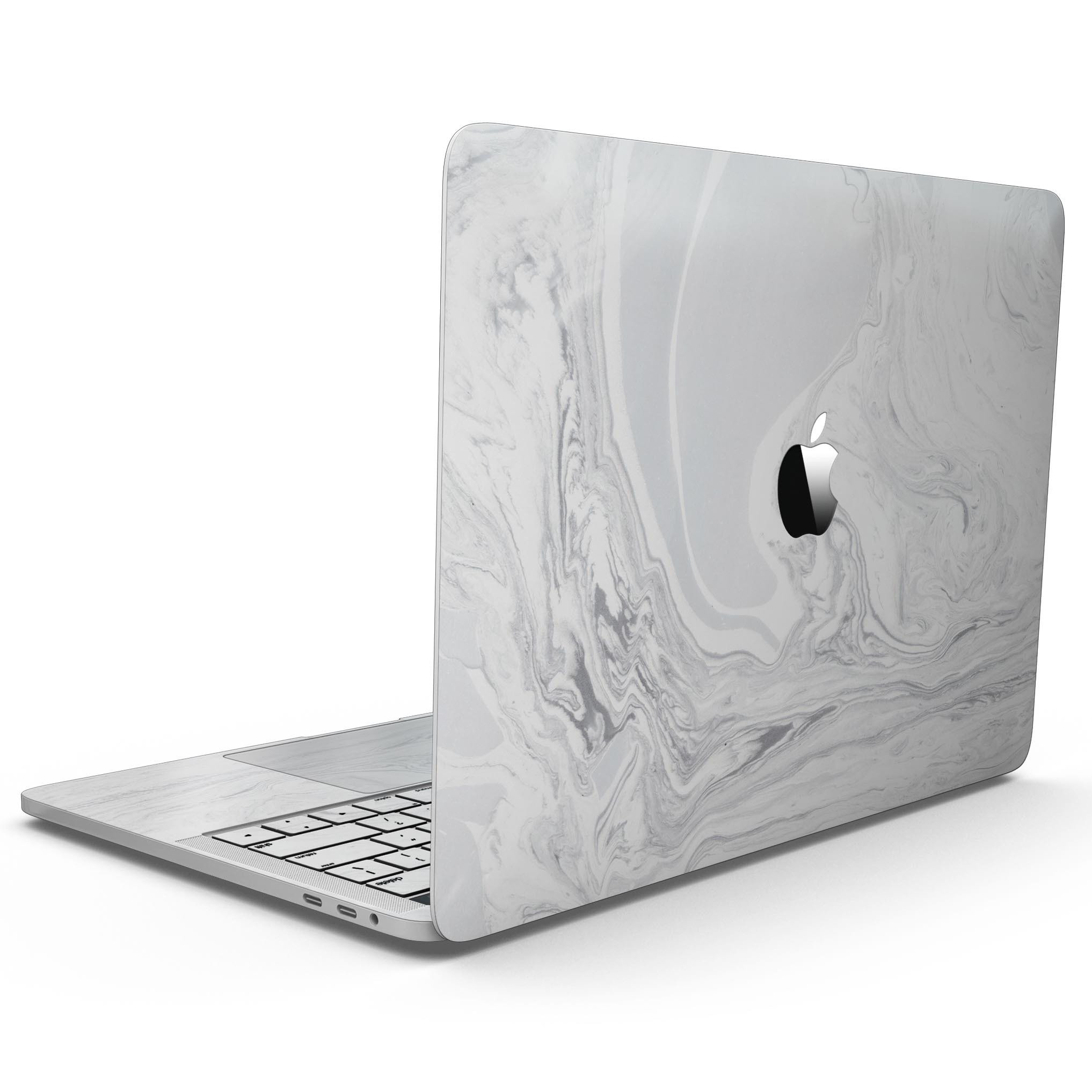 Gray 11 Textured Marble skin kit for 13" MacBook Pro without Touch Bar, showcasing a stylish marble design.