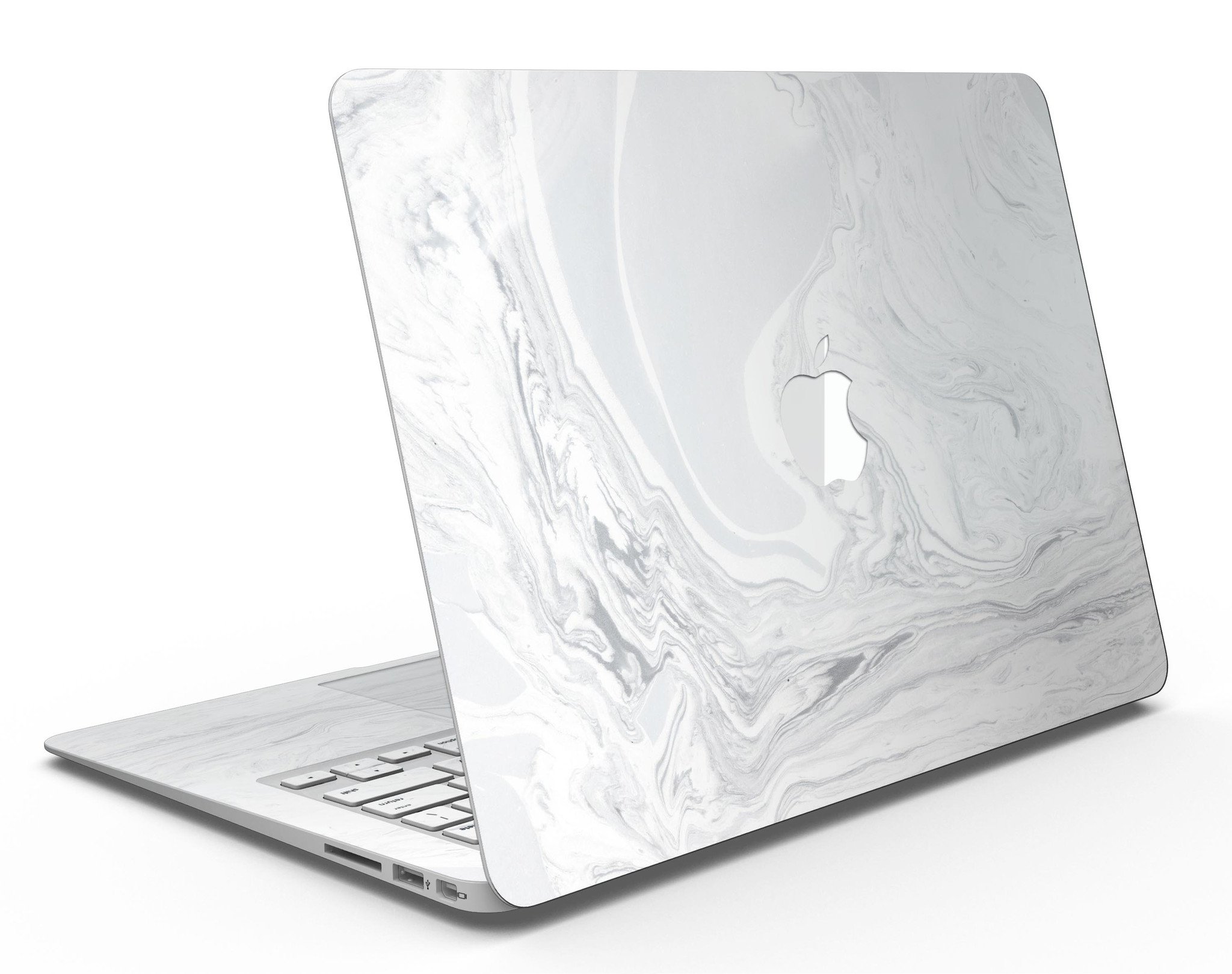 Gray 11 Textured Marble Skin Kit for MacBook Air, showcasing a stylish marble design that enhances device appearance and provides protection.