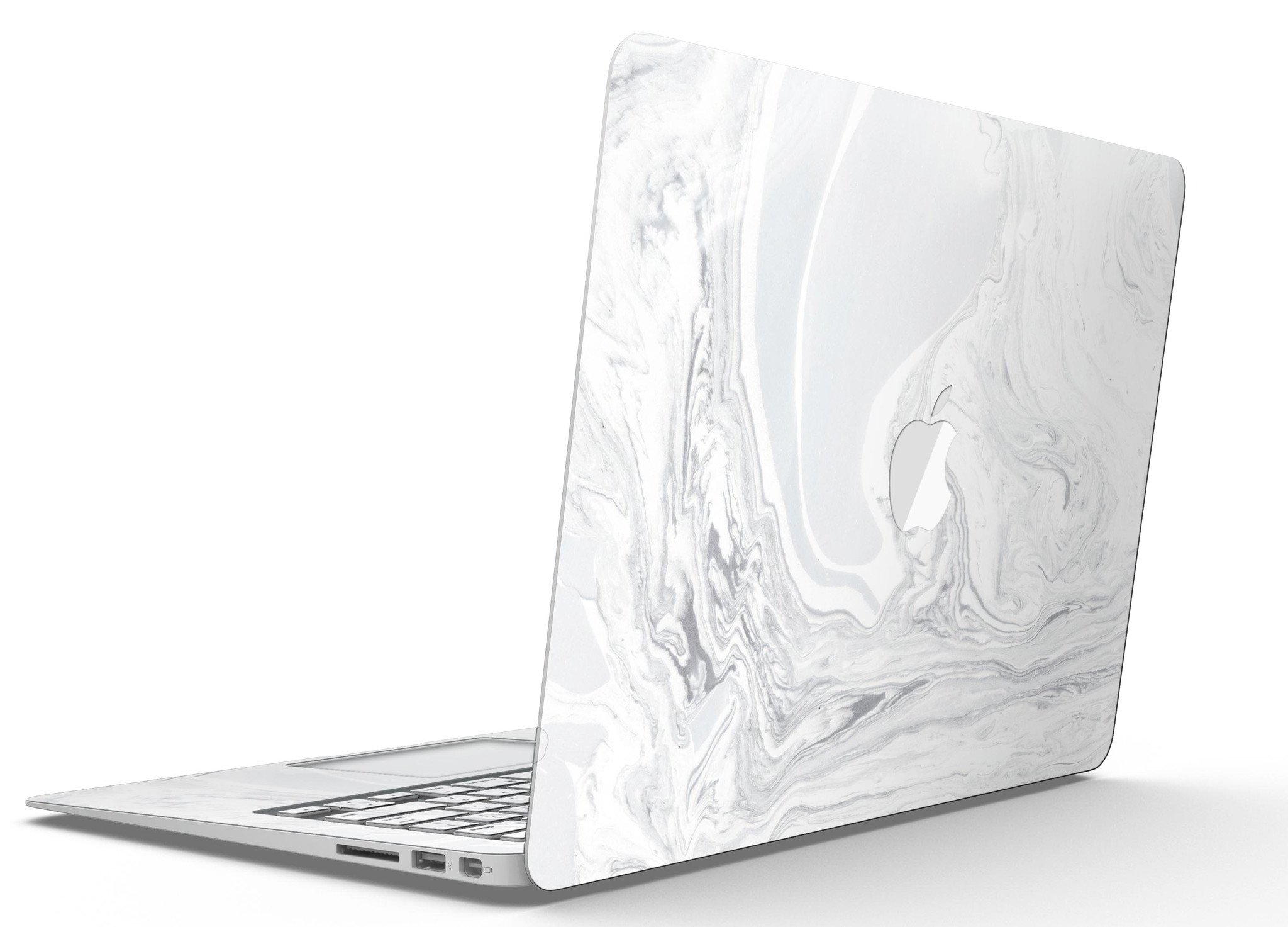 Gray 11 Textured Marble Skin Kit for MacBook Air, showcasing a stylish marble design that enhances device appearance and provides protection.