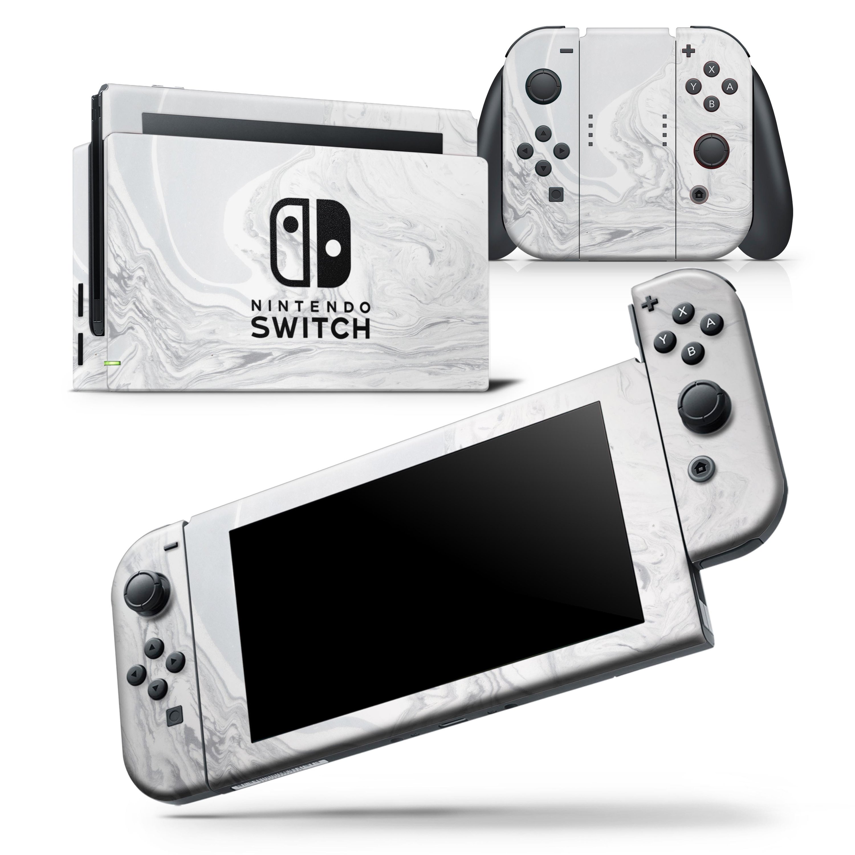 Gray 11 Textured Marble skin wrap decal for Nintendo Switch Lite, showcasing a stylish design that fits snugly on the console.