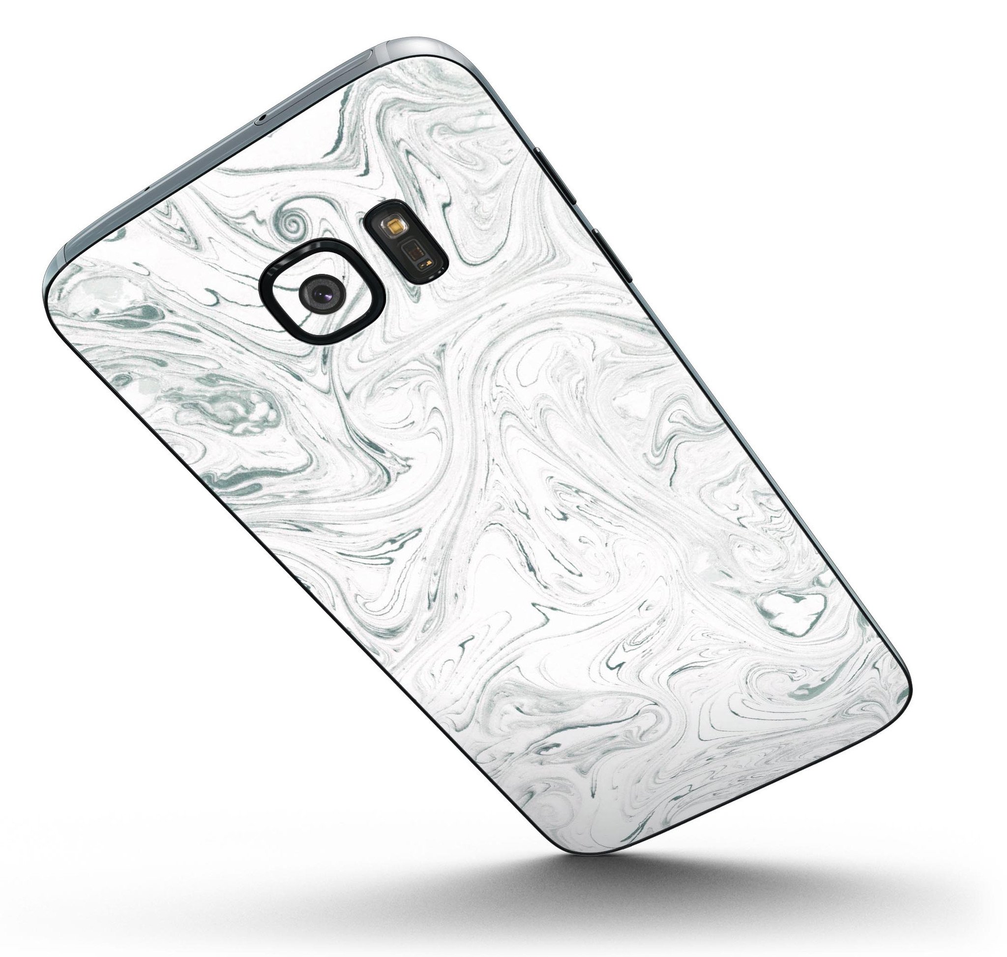 Gray 30 Textured Marble Full Body Skin-Kit for Samsung Galaxy S7, showcasing its stylish design and premium vinyl material.