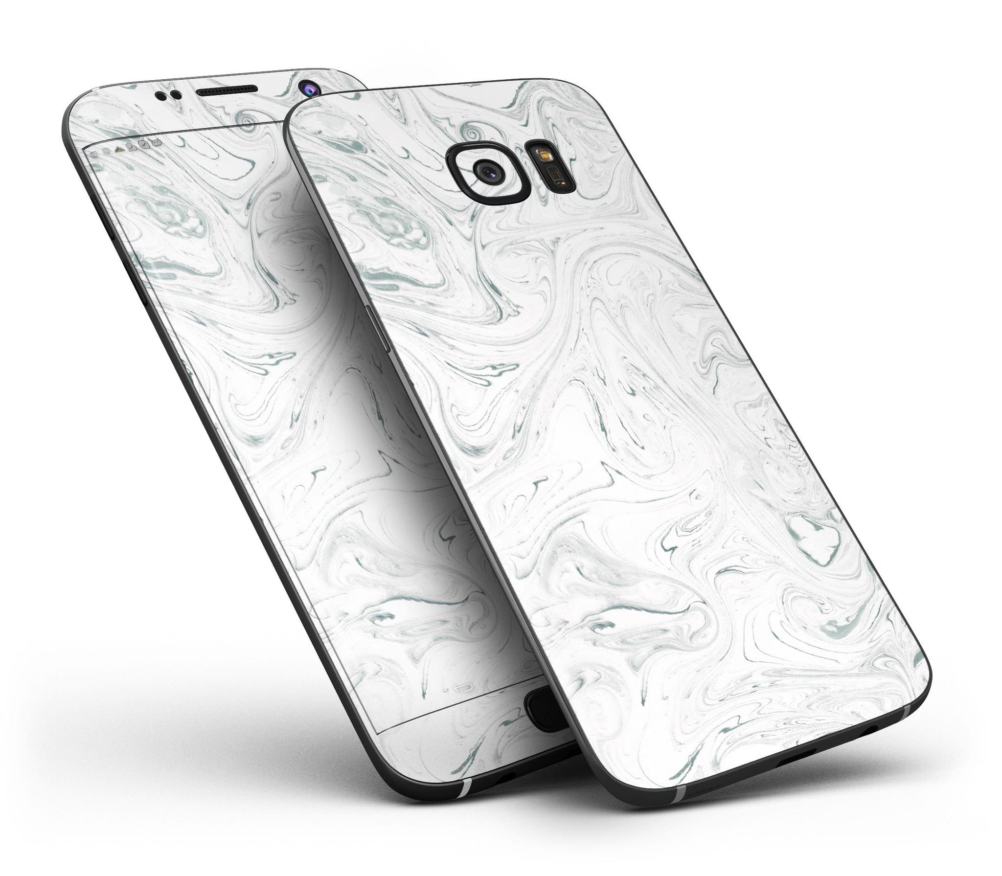 Gray 30 Textured Marble Full Body Skin-Kit for Samsung Galaxy S7, showcasing its stylish design and premium vinyl material.