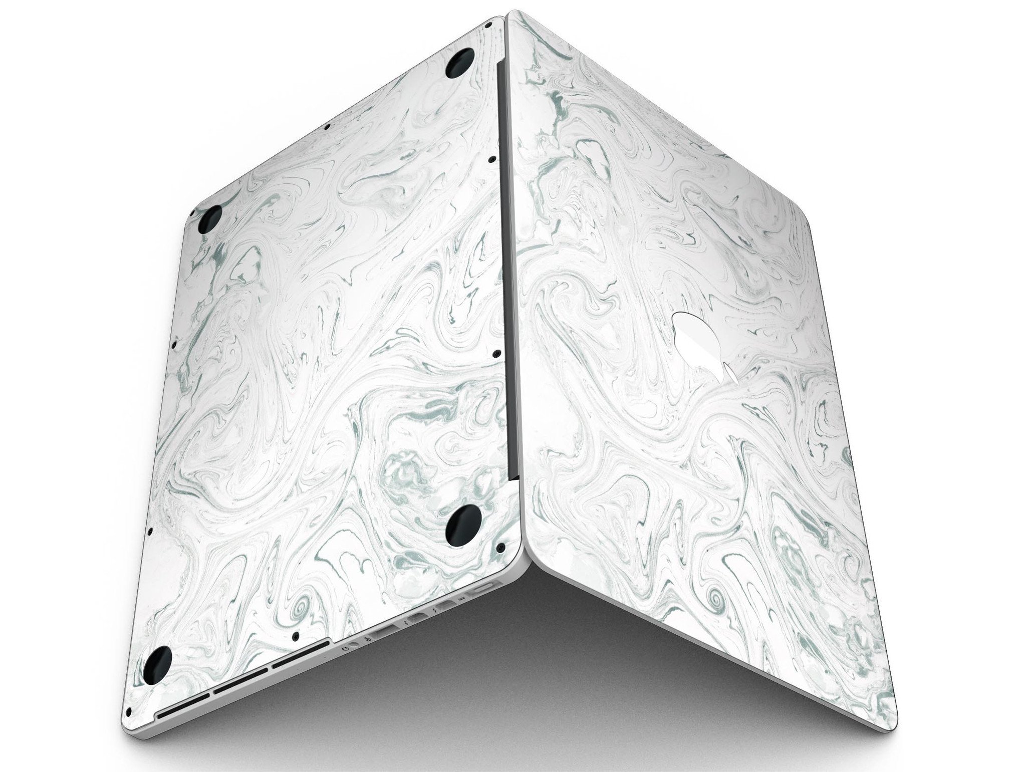 Gray 30 Textured Marble skin for MacBook Pro with Retina Display, showcasing a stylish and protective design.